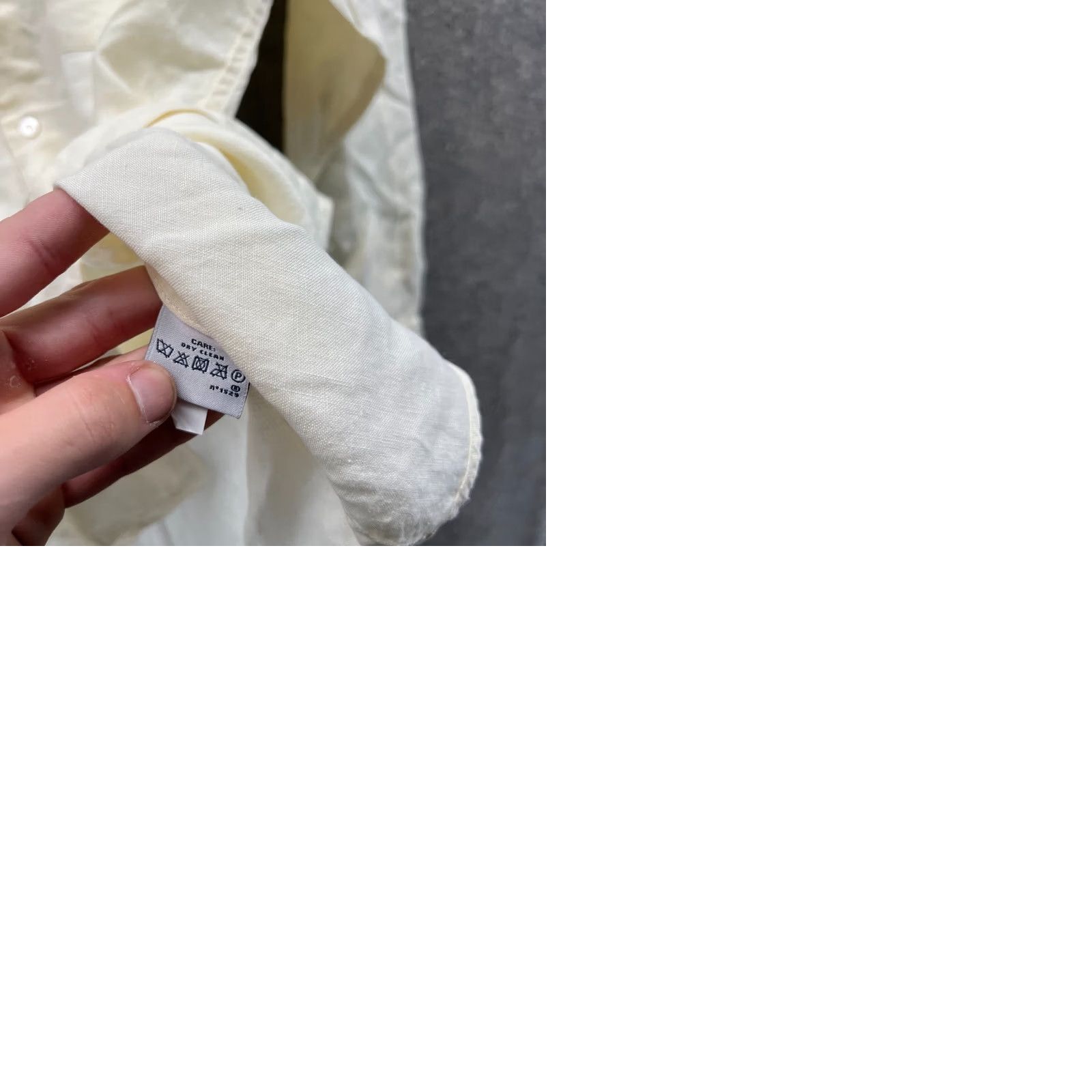 Polo Ralph Lauren VINTAGE Ralph Lauren Sport Shirt Women 2 Button-Up Linen Yellow Long Sleeve Casual, Party/Cocktail, Travel Womens Size XS / US 0-2 / IT 36-38 - 9 Thumbnail