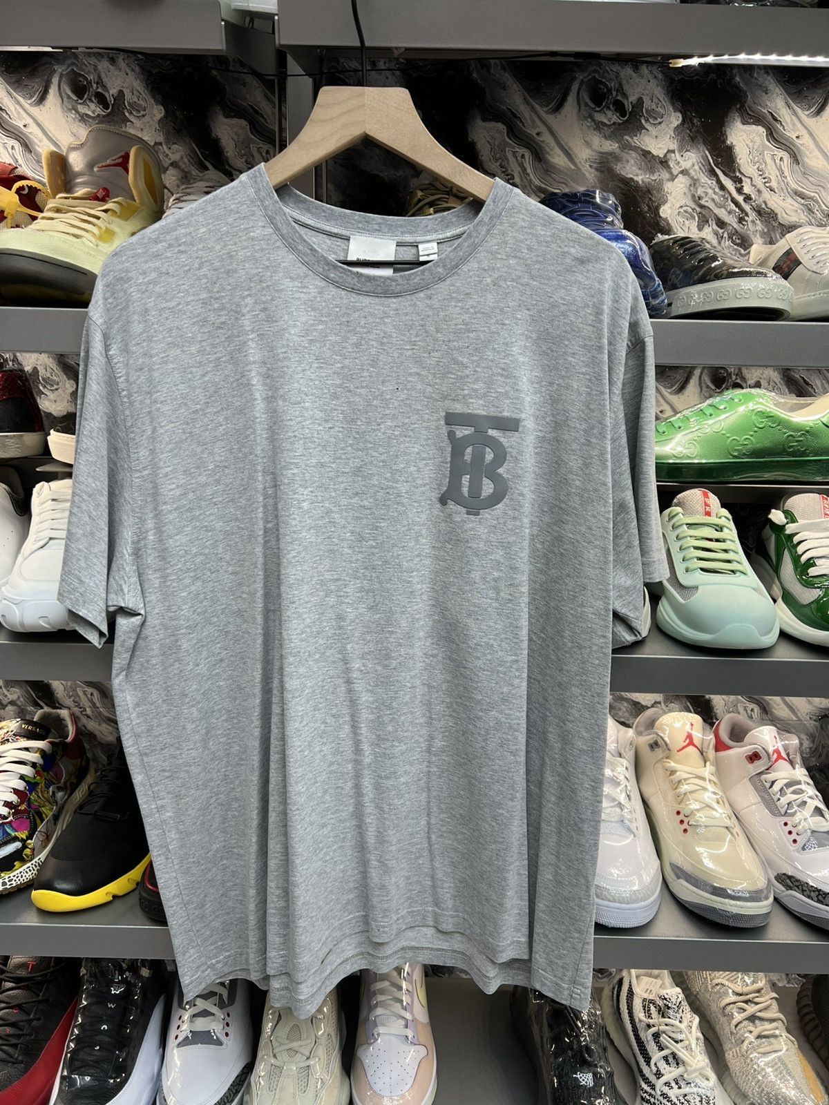 Burberry Burberry Grey BT Tee Size US L / EU 52-54 / 3 - 1 Thumbnail