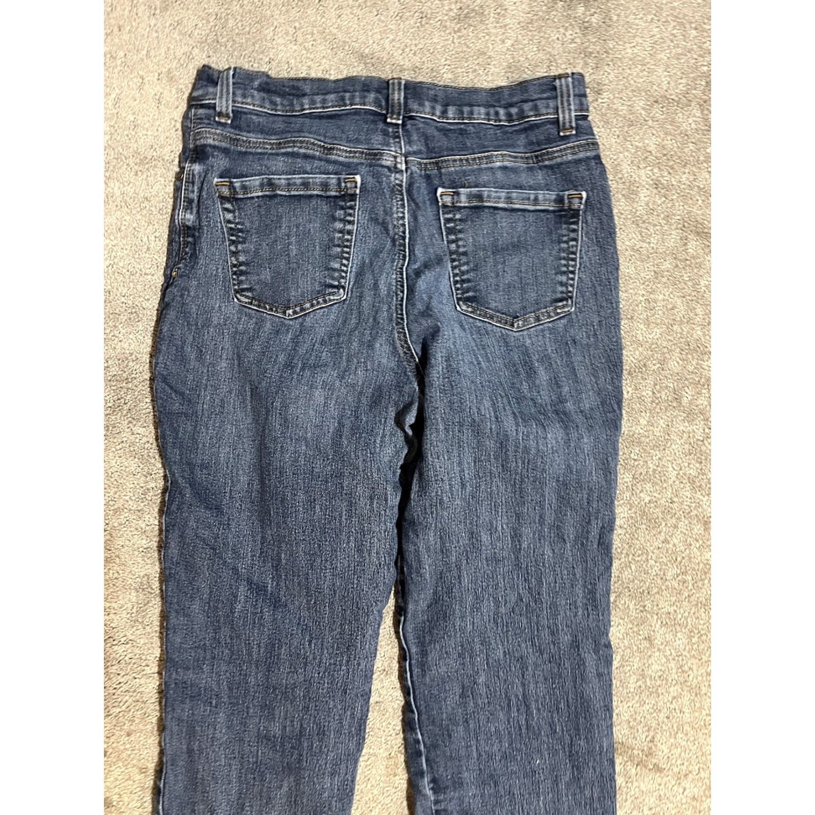 Gloria Vanderbilt Gloria Vanderbilt Jeans Womens 10 Blue Amanda Distres Straight Regular Denim Jeans Size 33" - 4 Thumbnail