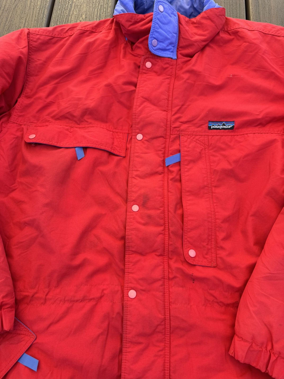 Patagonia Vintage Patagonia Men’s Coat Long Bright Red Retro Sz Large Size US L / EU 52-54 / 3 - 4 Thumbnail