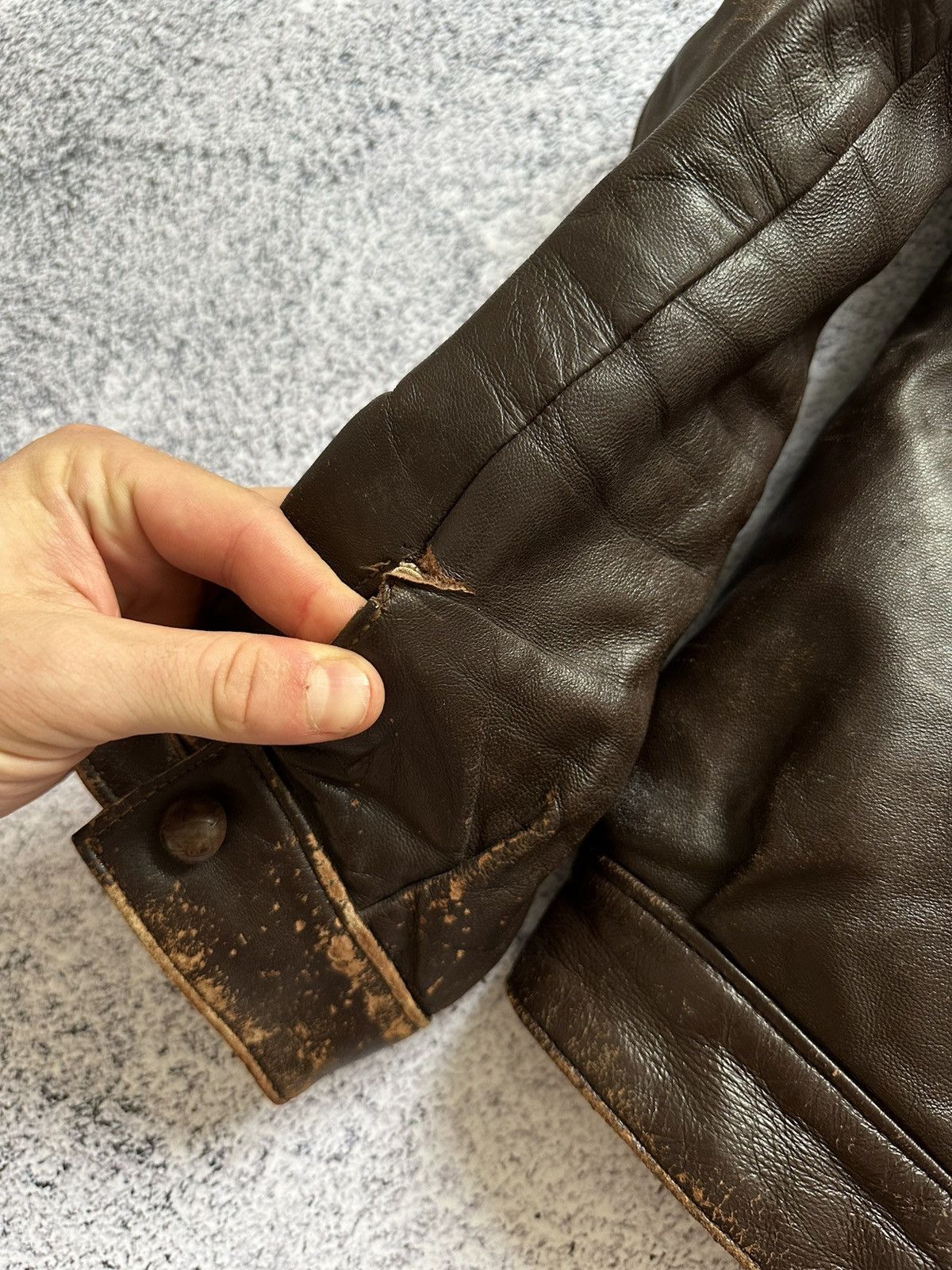Hartmann Antique 40s French Cyclist 'Hartmann' Leather Jacket WW2 Era Size US M / EU 48-50 / 2 - 12 Thumbnail