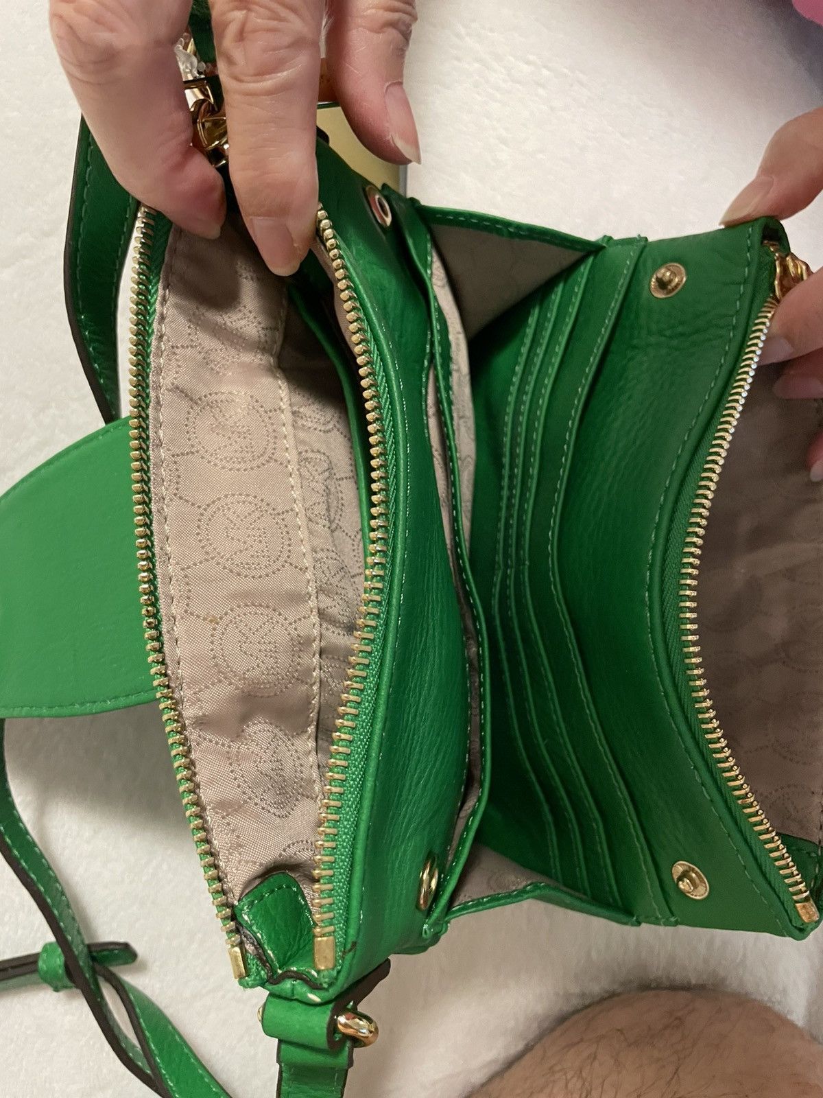 Michael Kors Michael Kors FULTON Green Cross Body Bag Size ONE SIZE - 6 Thumbnail