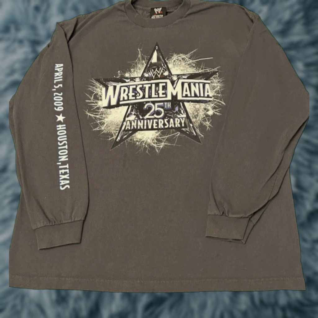 Vintage VINTAGE WrestleMania WWE Wrestle Mania 2009 Houston Texas VTG Shirt Mens 2XL Gray Long Sleeve Sports 90s Wrestling Mens Size US XXL / EU 58 / 5 - 1 Thumbnail