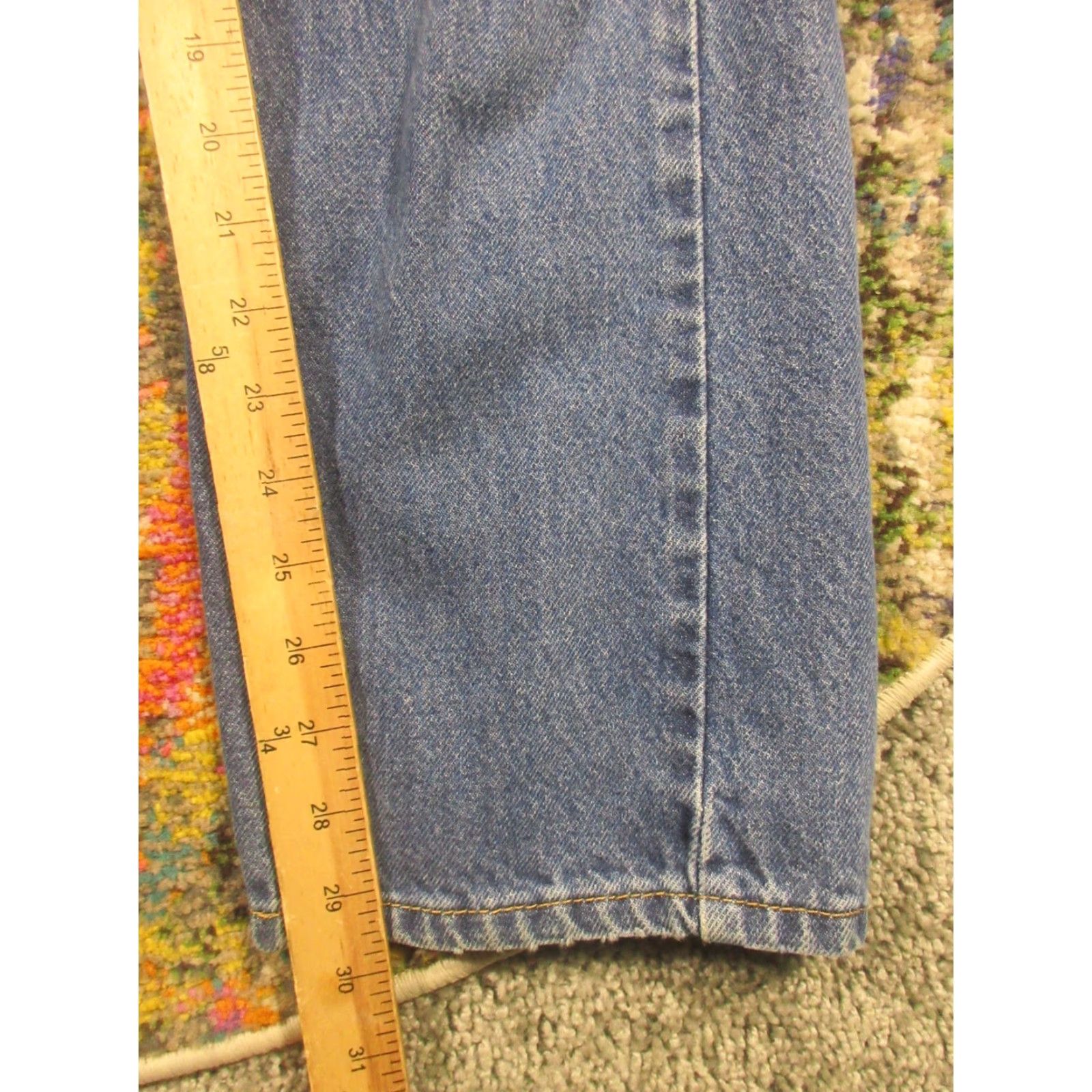 Levi's Levi's 505 Jeans 33x30 Regular Straight Denim Blue Medium Wash Mens Size US 33 - 3 Thumbnail