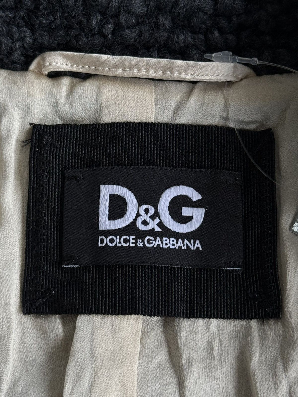 Dolce & Gabbana Archive D&G - Tweed Fur Cropped Jacket Size S / US 4 / IT 40 - 10 Thumbnail