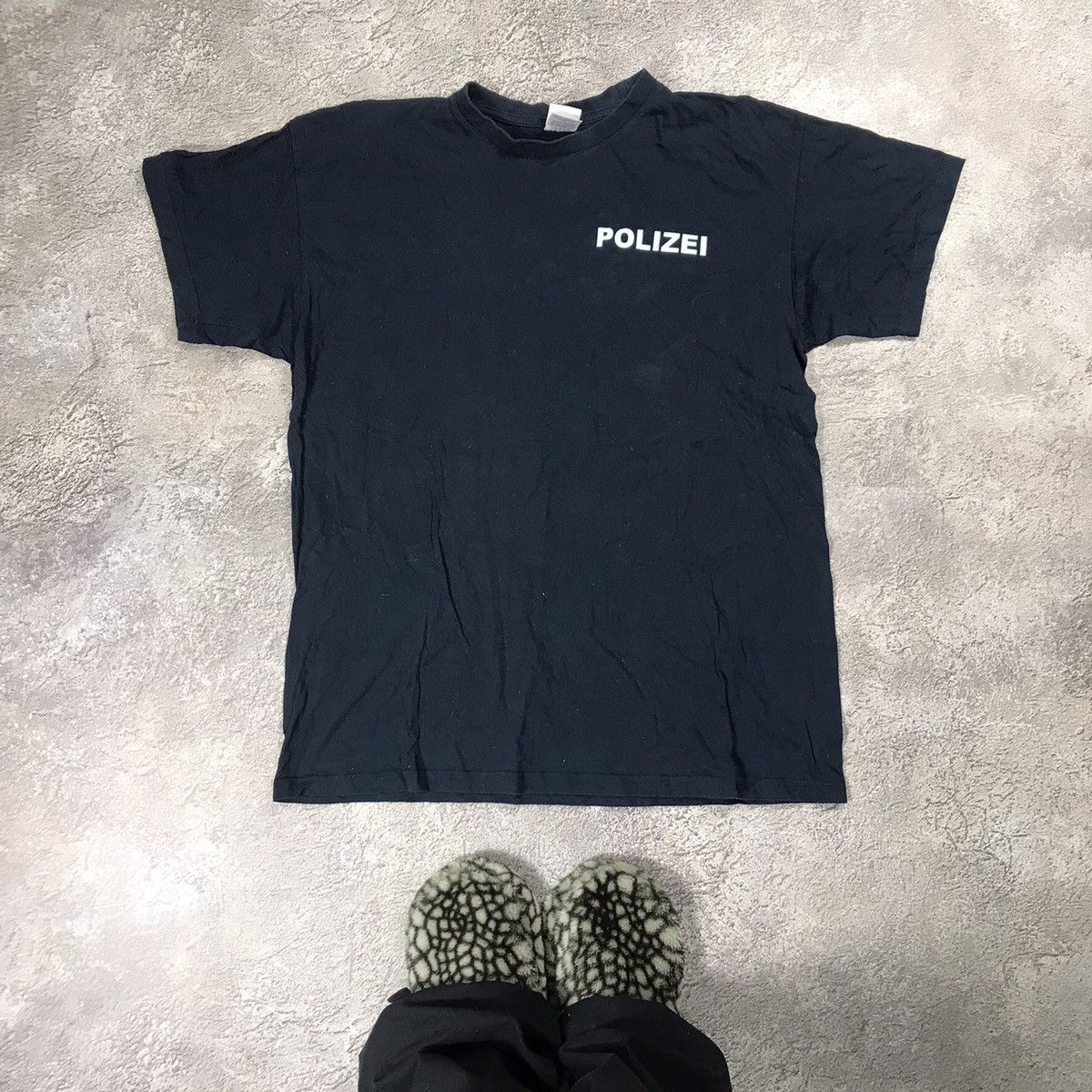 Vintage Vintage 90s Polizei Graphic Tee Streetwear Underground Black Size US L / EU 52-54 / 3 - 2 Thumbnail