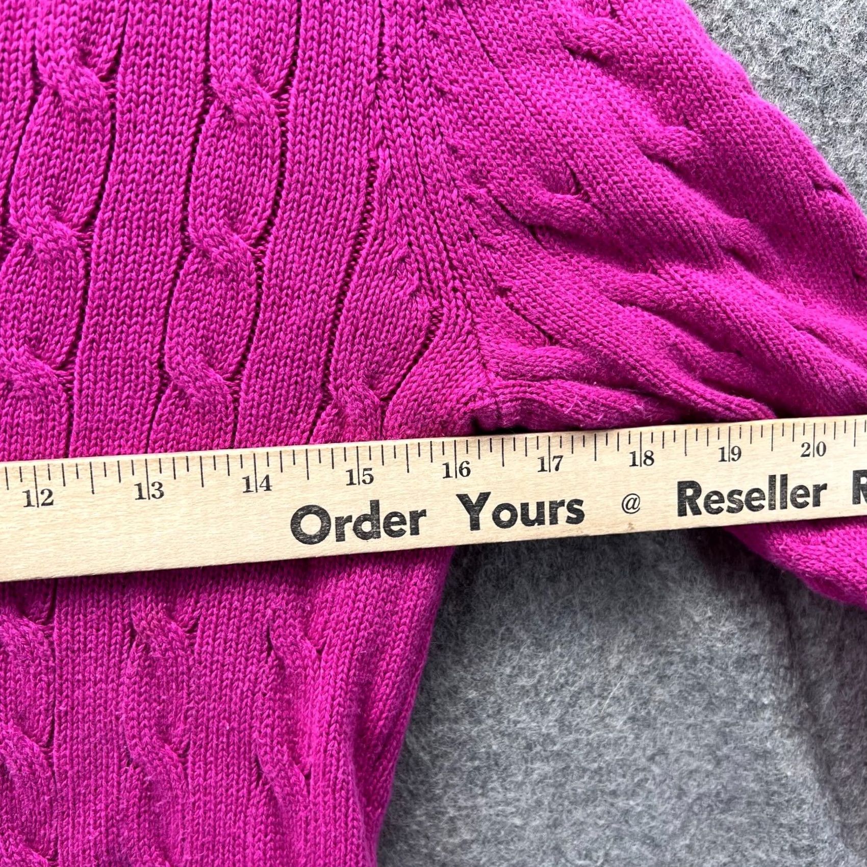 Ralph Lauren VINTAGE Lauren Ralph Lauren Sweater Women Small Pink V-Neck Pullover Cable Knit Pony Pullover Knit Boyfriend S Pink Womens sweaters-allsorts Size S / US 4 / IT 40 - 5 Thumbnail