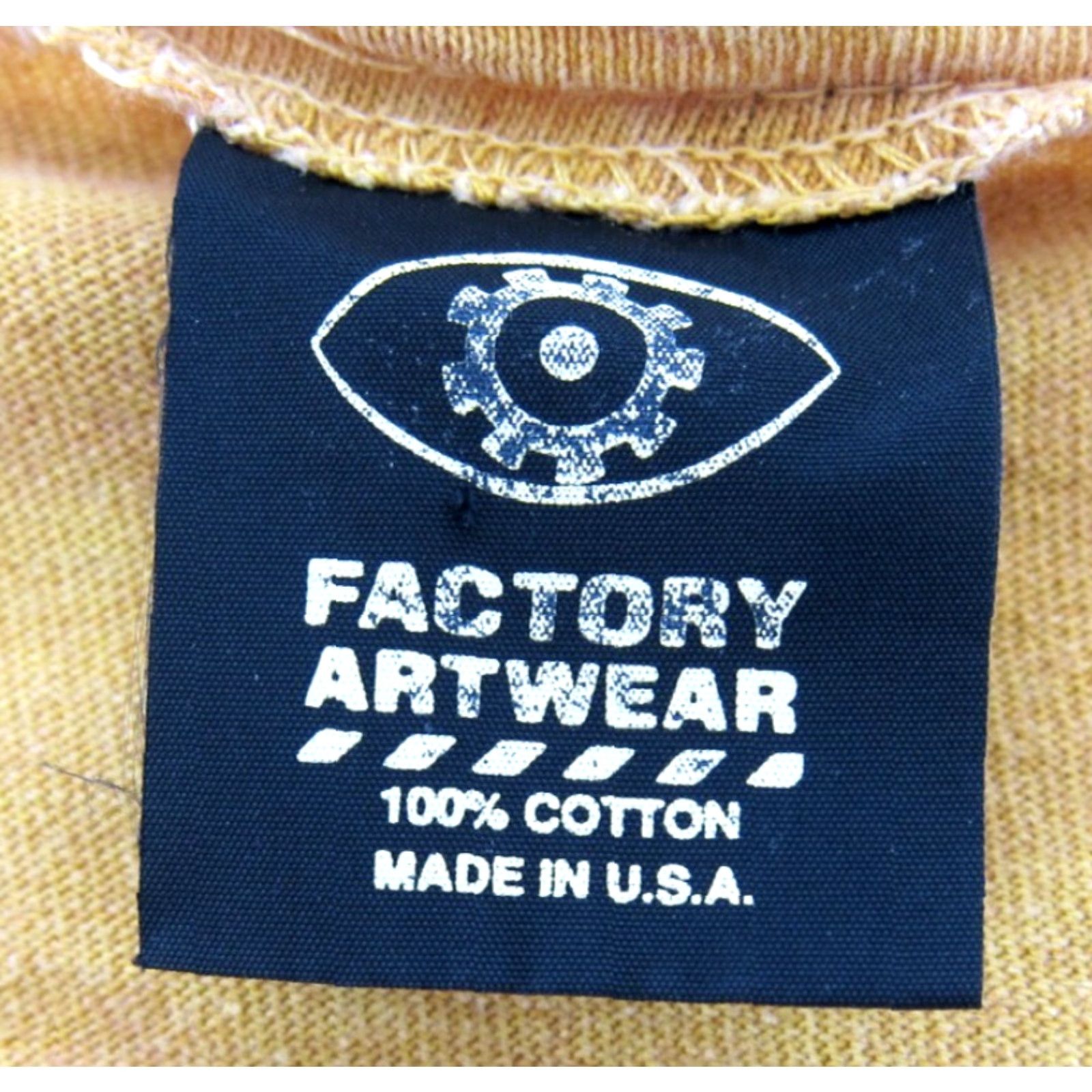 Vintage VINTAGE Factory Artwear Blouse Shirt M Women Yellow Cotton Fringe Aztec Short Sleeve T-Shirt Style: Basic Pattern: Solid Size M / US 6-8 / IT 42-44 - 3 Thumbnail