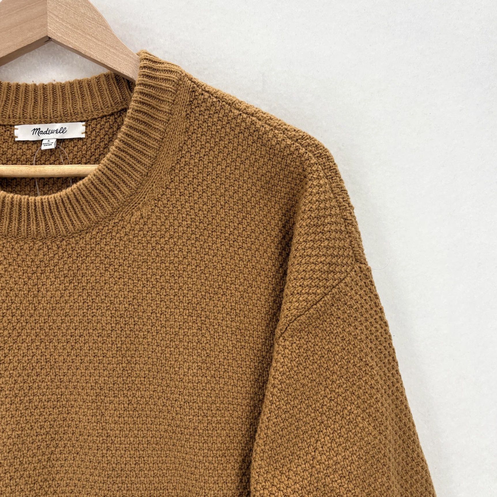 Madewell Madewell Pullover Sweater Womens Large Brown Kristina Ribbed Knit Crew Neck Long Sleeve Solid Vintage No Size L / US 10 / IT 46 - 2 Thumbnail