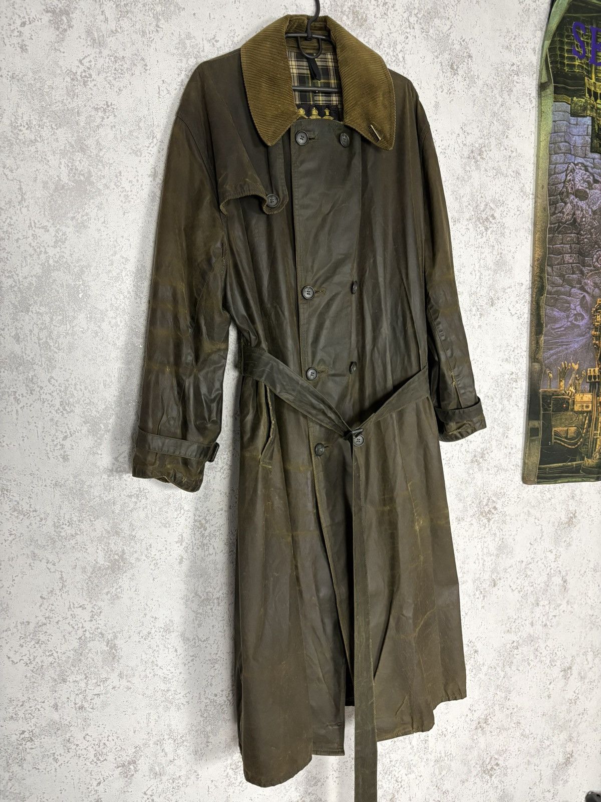 Barbour Vintage 90's Barbour Waxed Trench Coat Jacket A600 | Grailed