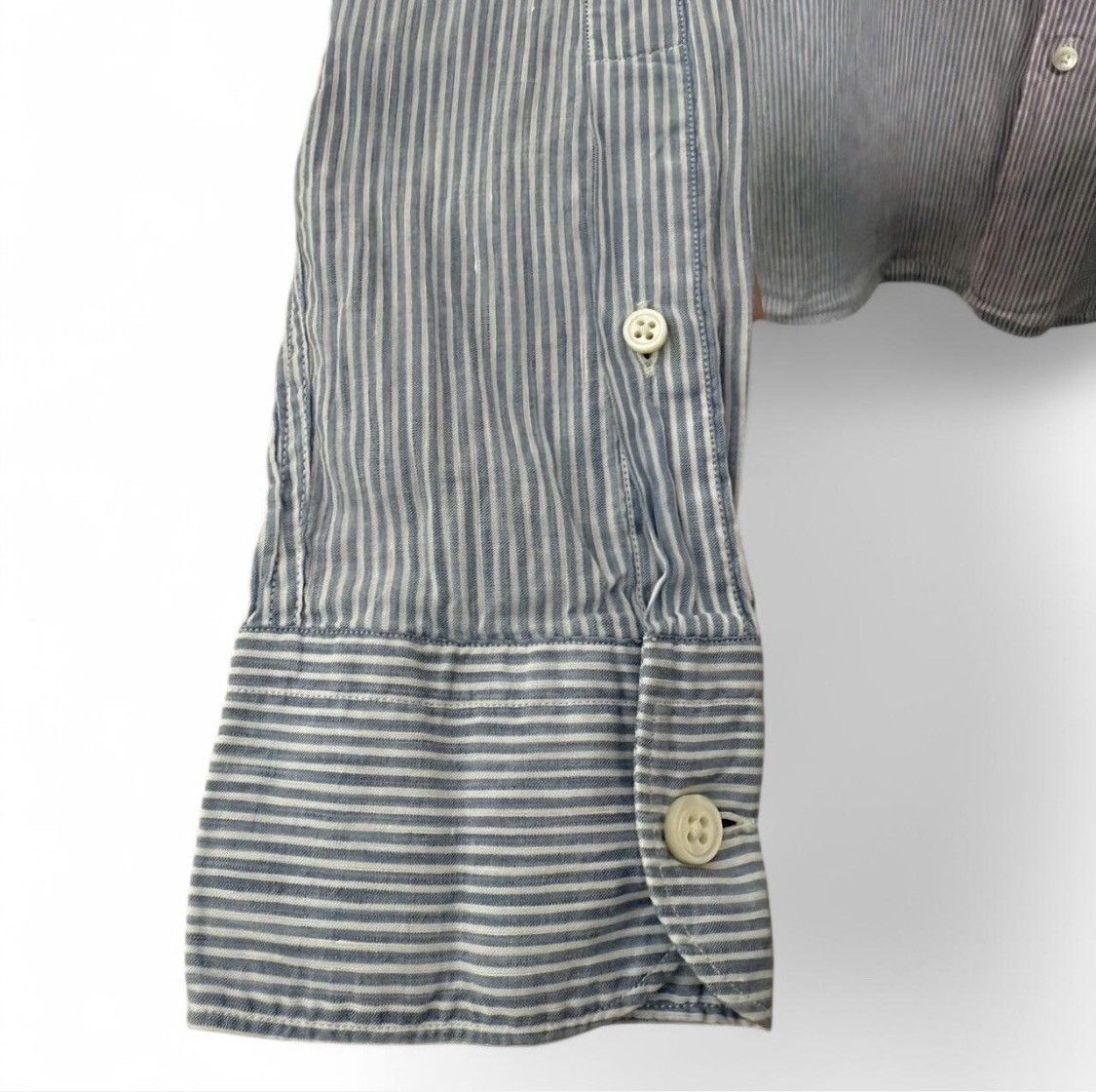 Ermenegildo Zegna Ermenegildo Zegna Linen-Cotton Striped Shirt Size US M / EU 48-50 / 2 - 3 Thumbnail