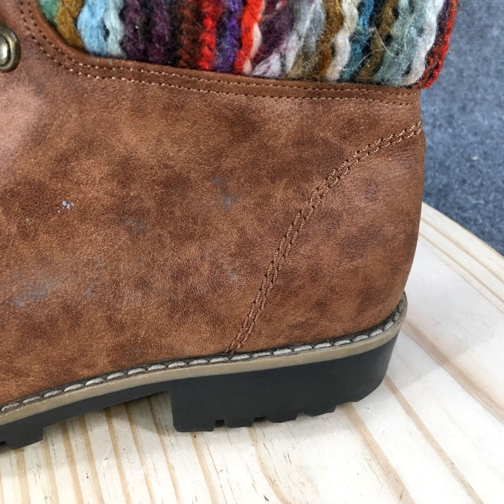 Vintage Cliffs by White Mountain Boots Womens 9.5 M Ports Mouth Bootie Brown Ankle Top Shoes Size L / US 10 / IT 46 - 4 Thumbnail