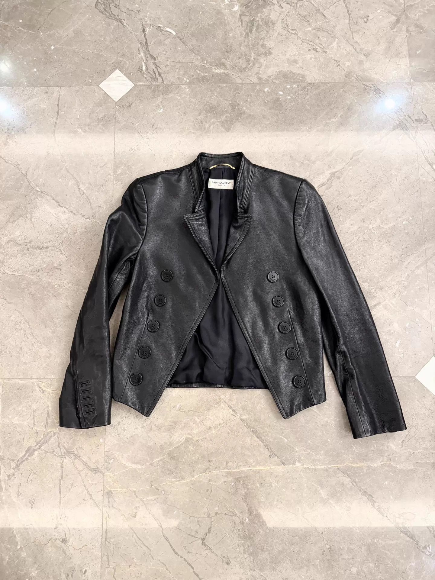 Saint Laurent Paris SLP Vintage Lambskin Court Leather Jacket Size S / US 4 / IT 40 - 1 Thumbnail