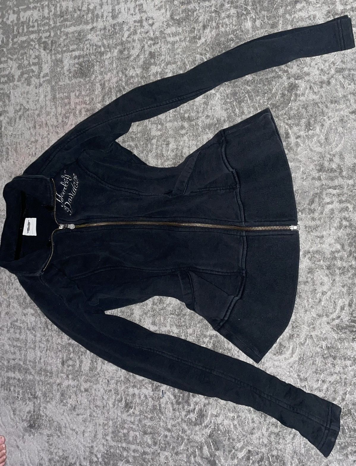 Harley Davidson Vintage Harley Davidson bedazzled back zip up🖤 Size M / US 6-8 / IT 42-44 - 1 Thumbnail