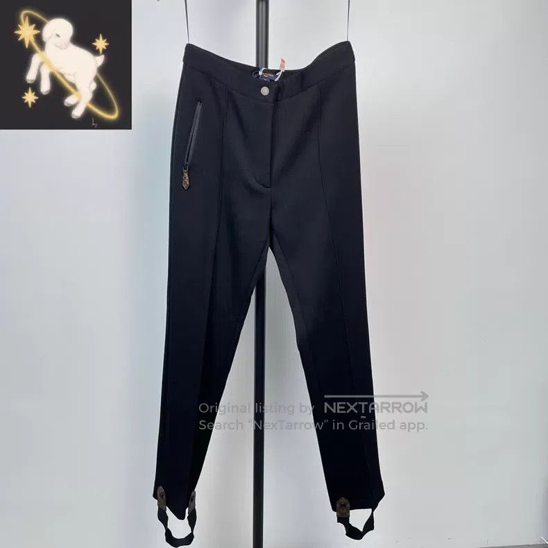 Louis Vuitton Louis Vuitton Black patchwork leather breasted wool slacks Size US 36 / EU 52 - 1 Thumbnail
