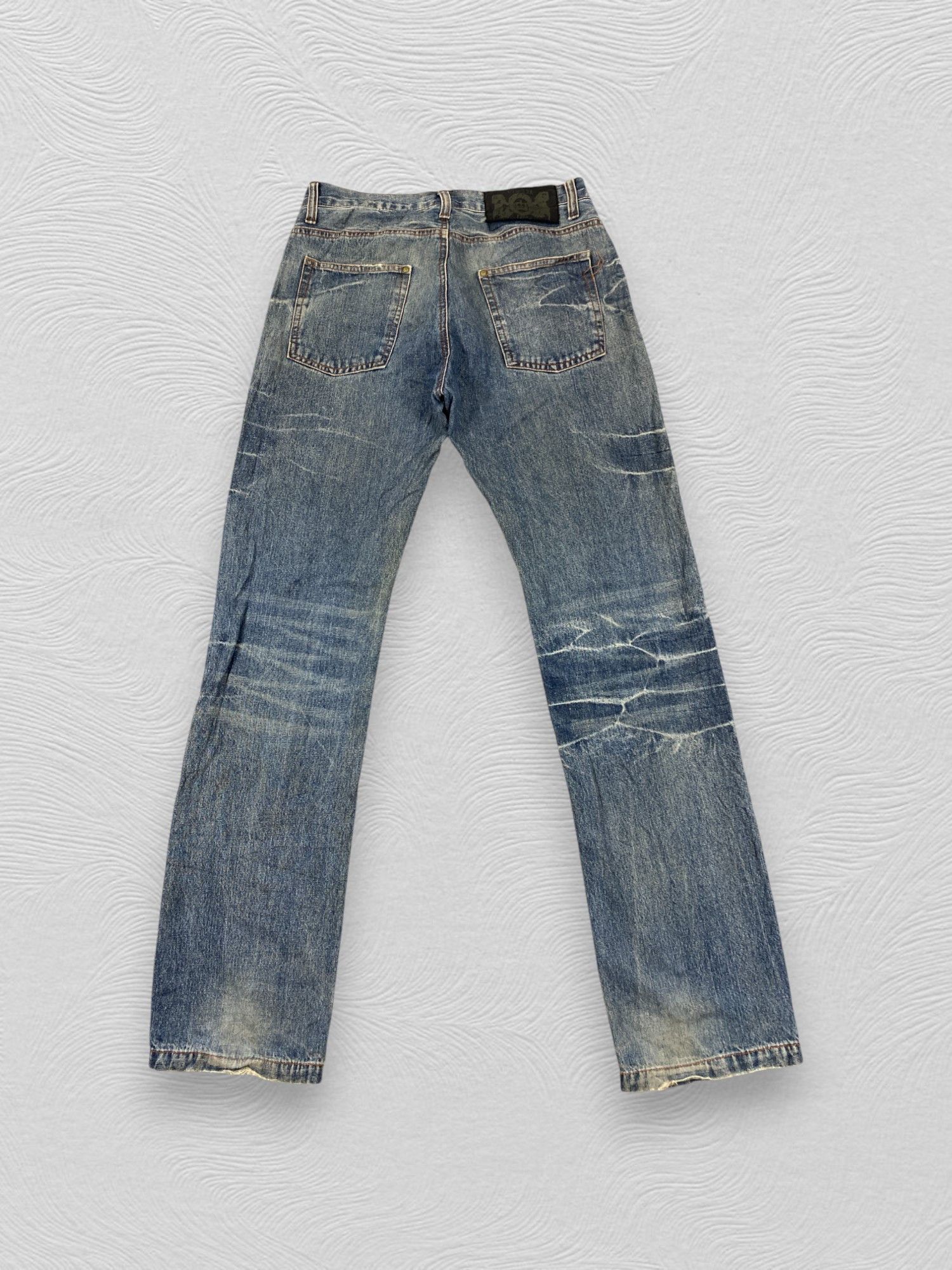 If Six Was Nine Distressed Blue Low Box Jeans 30x31.5 Denim- JN3834 Size US 30 / EU 46 - 2 Thumbnail
