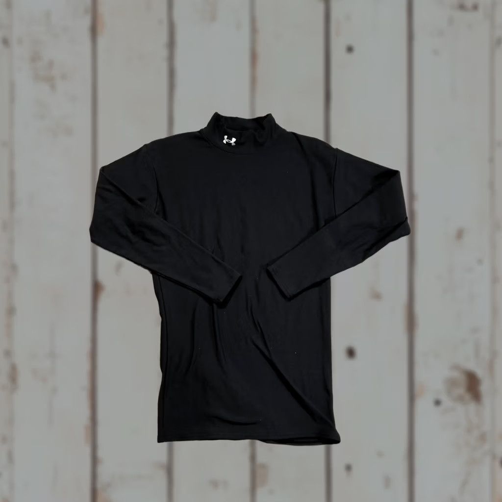 Under Armour Under Armour ColdGear Shirt Mens Large Black Long Sleeve Mock Neck Base Layer Size US L / EU 52-54 / 3 - 1 Thumbnail