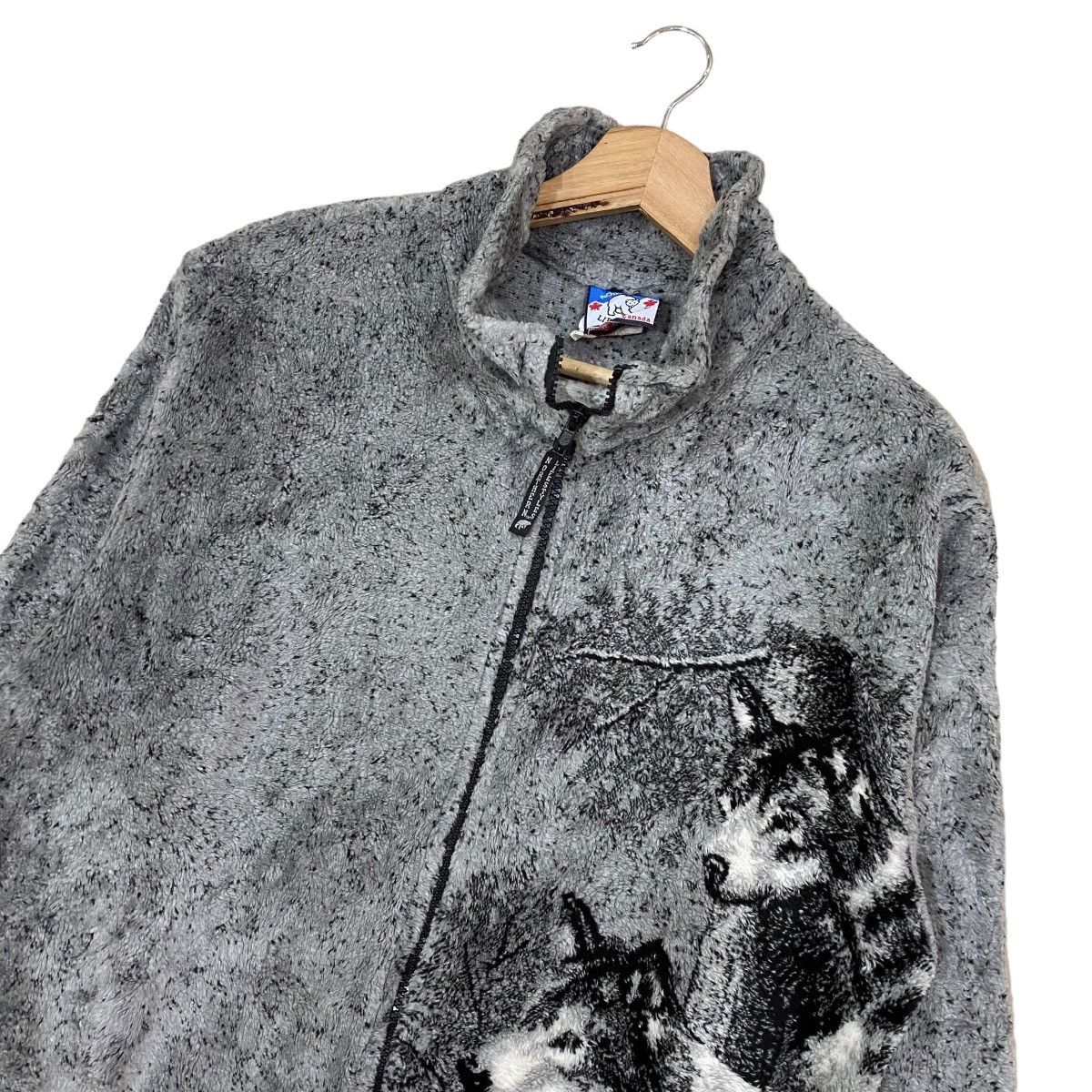 Retrofit 🌟VTG BIG WOLF RETRO OVERPRINT SHERPA ZIPPER JACKET Size US S / EU 44-46 / 1 - 4 Thumbnail