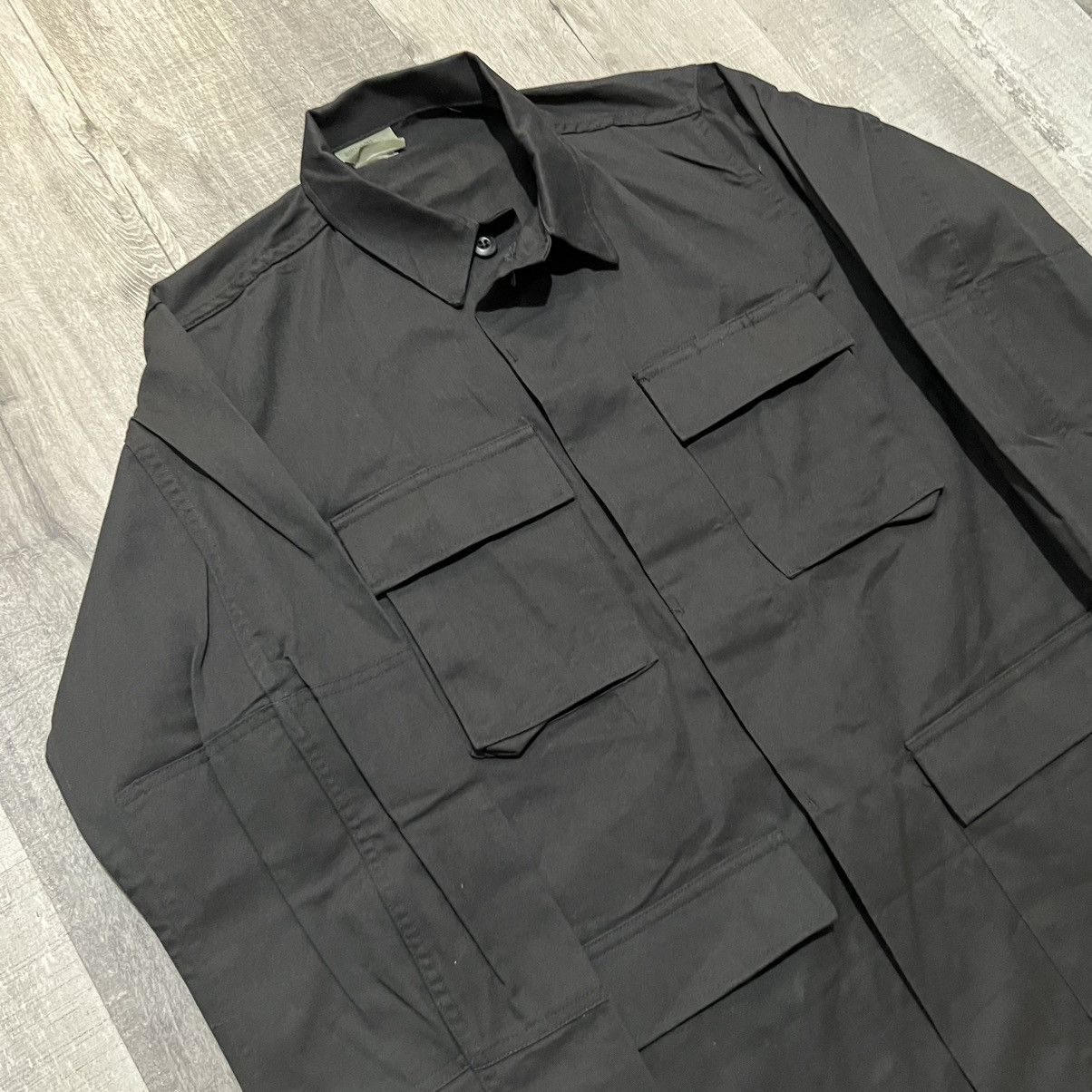 Vintage VTG Black Combat Coat Shirt Jacket Military Army Utility Size US S / EU 44-46 / 1 - 3 Thumbnail