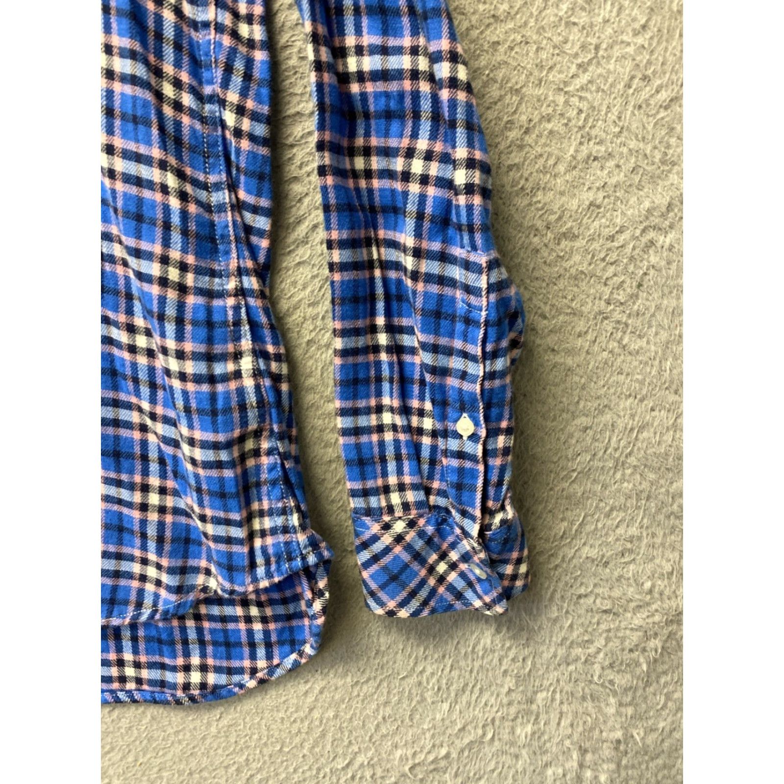 Gap GAP Shirt Women L Multicolor Plaid Cotton-Blend Long Sleeve Top Size L / US 10 / IT 46 - 2 Thumbnail