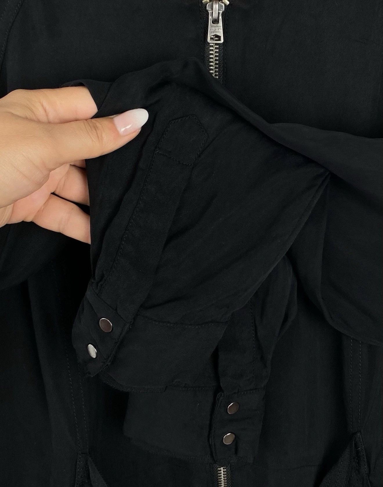 Allsaints Allsaints Erin Jumpsuit Women’s Black Top Zip Long Sleeve Size M / US 6-8 / IT 42-44 - 10 Thumbnail