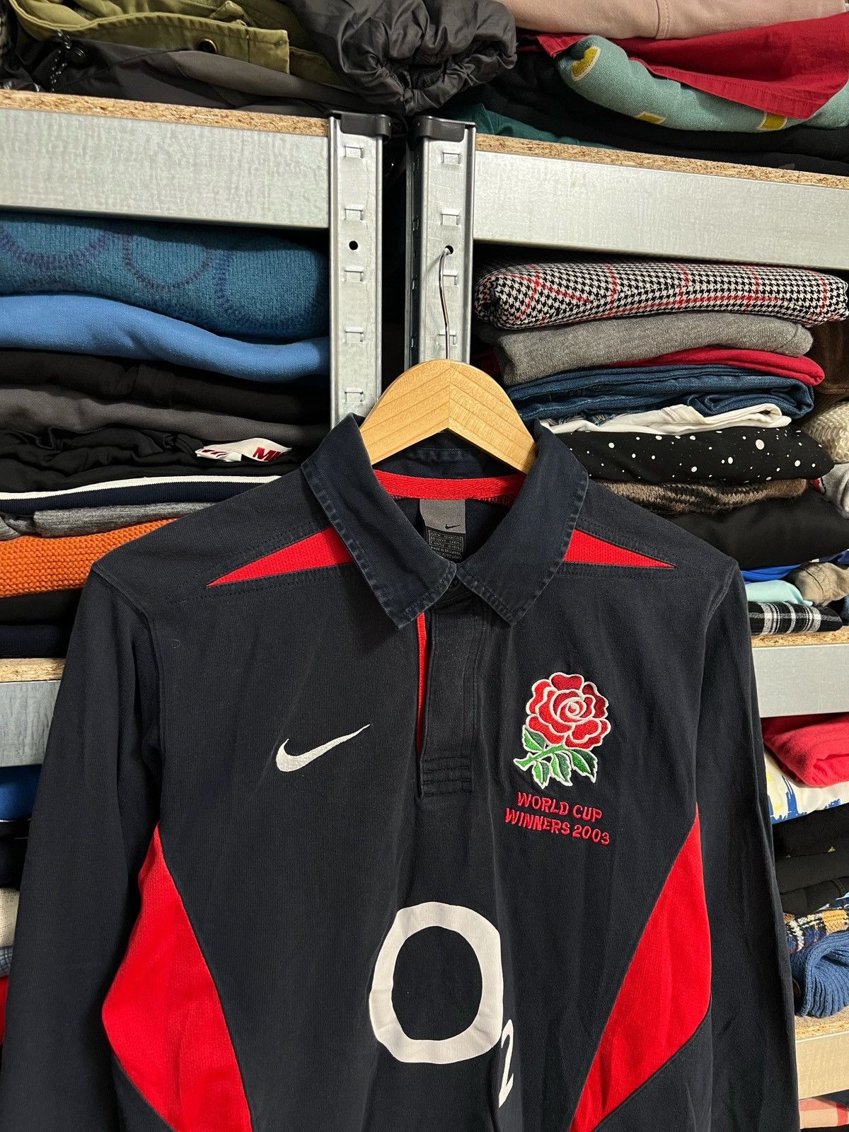 Nike Vintage Nike Rugby England Jersey Long Sleeve Men’s Size M Size US M / EU 48-50 / 2 - 2 Thumbnail