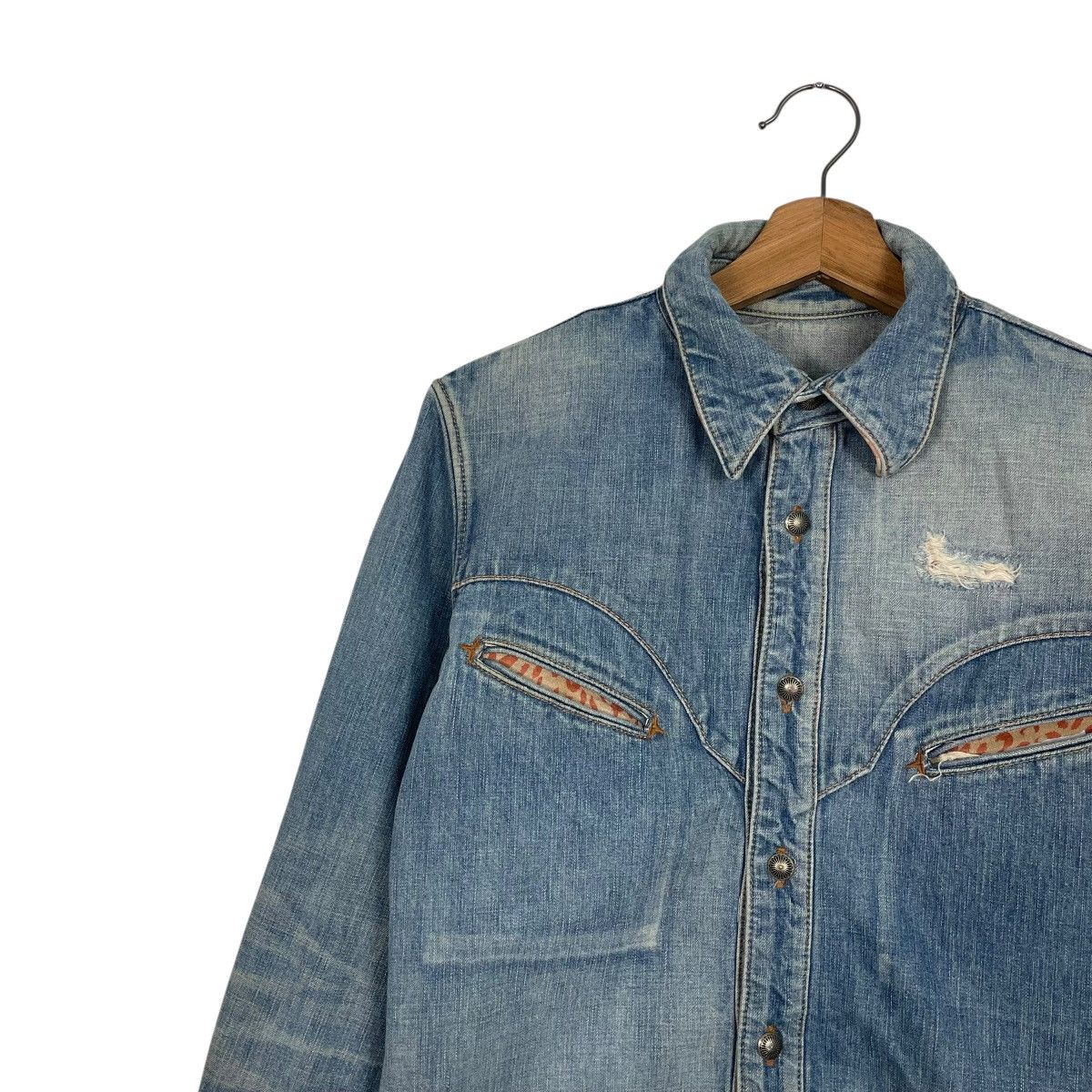 Isamu Katayama Backlash Isamu Katayama Backlash Distressed Style Denim Shirt Jacket Size US S / EU 44-46 / 1 - 6 Thumbnail