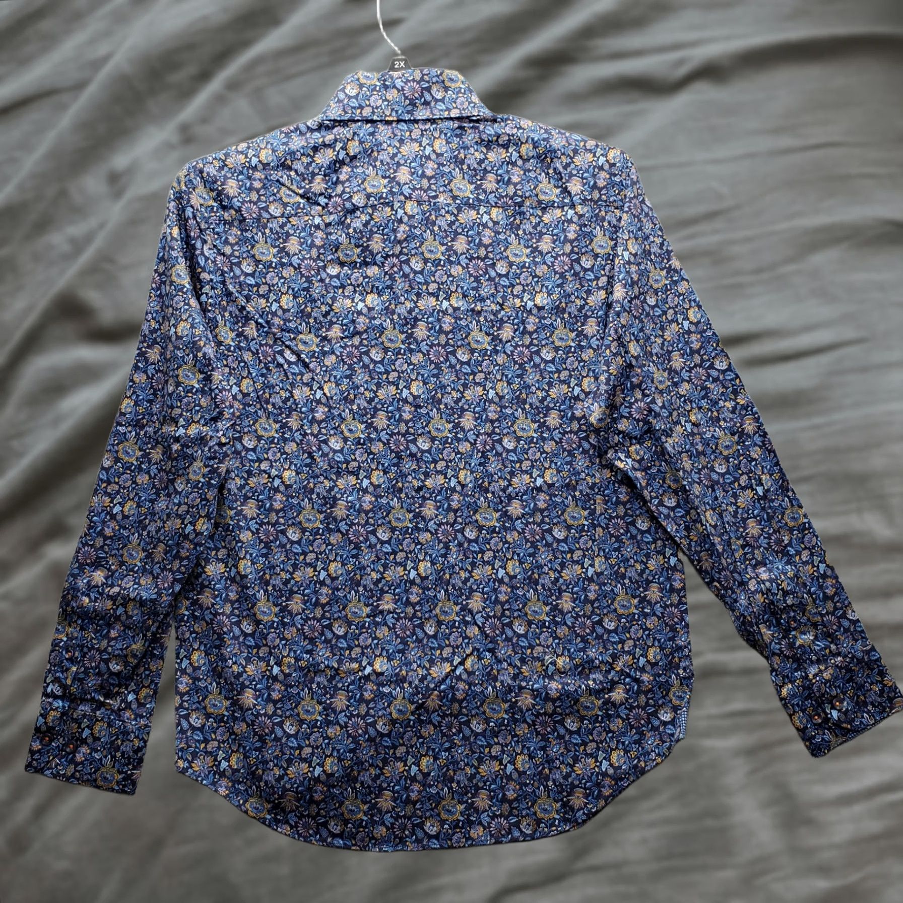 Tallia Tallia Mens Small Multicolor Floral Long Sleeve Button Up Shirt Size US S / EU 44-46 / 1 - 1 Thumbnail