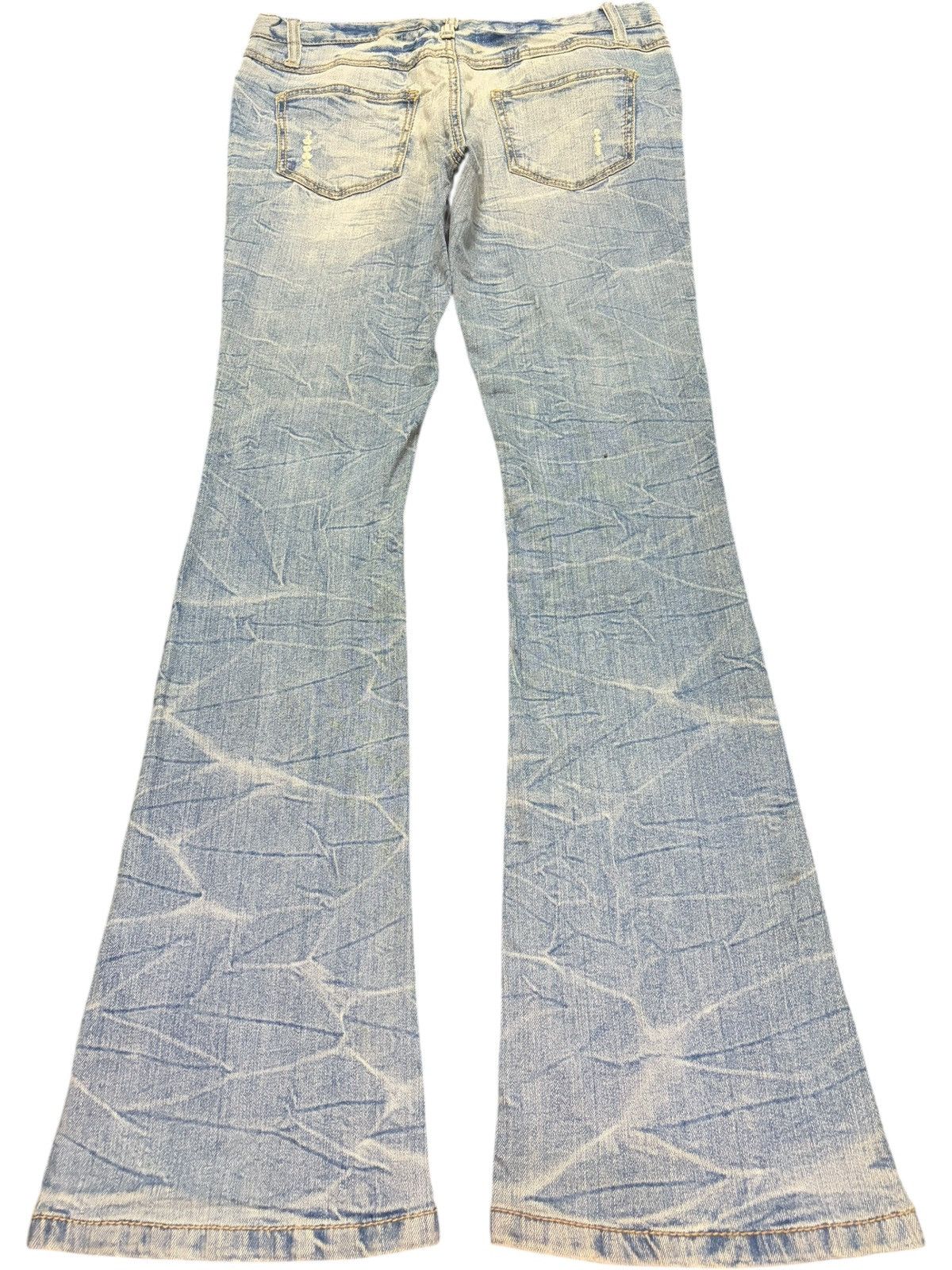 Hysteric Glamour Vintage Japanese Brand Faded Wash Distress Flare Jeans Size 29" - 2 Thumbnail