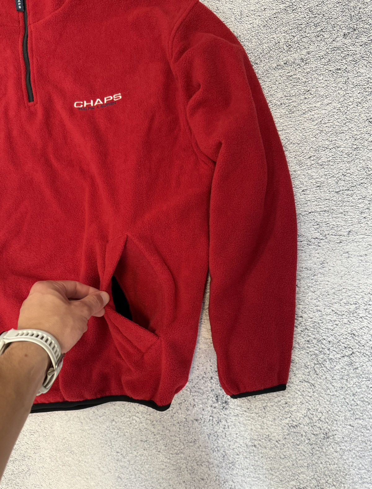 Chaps Ralph Lauren Chaps Ralph Lauren Fleece 1/4 Zip Pullover Logo Vintage M-L Size US M / EU 48-50 / 2 - 6 Thumbnail
