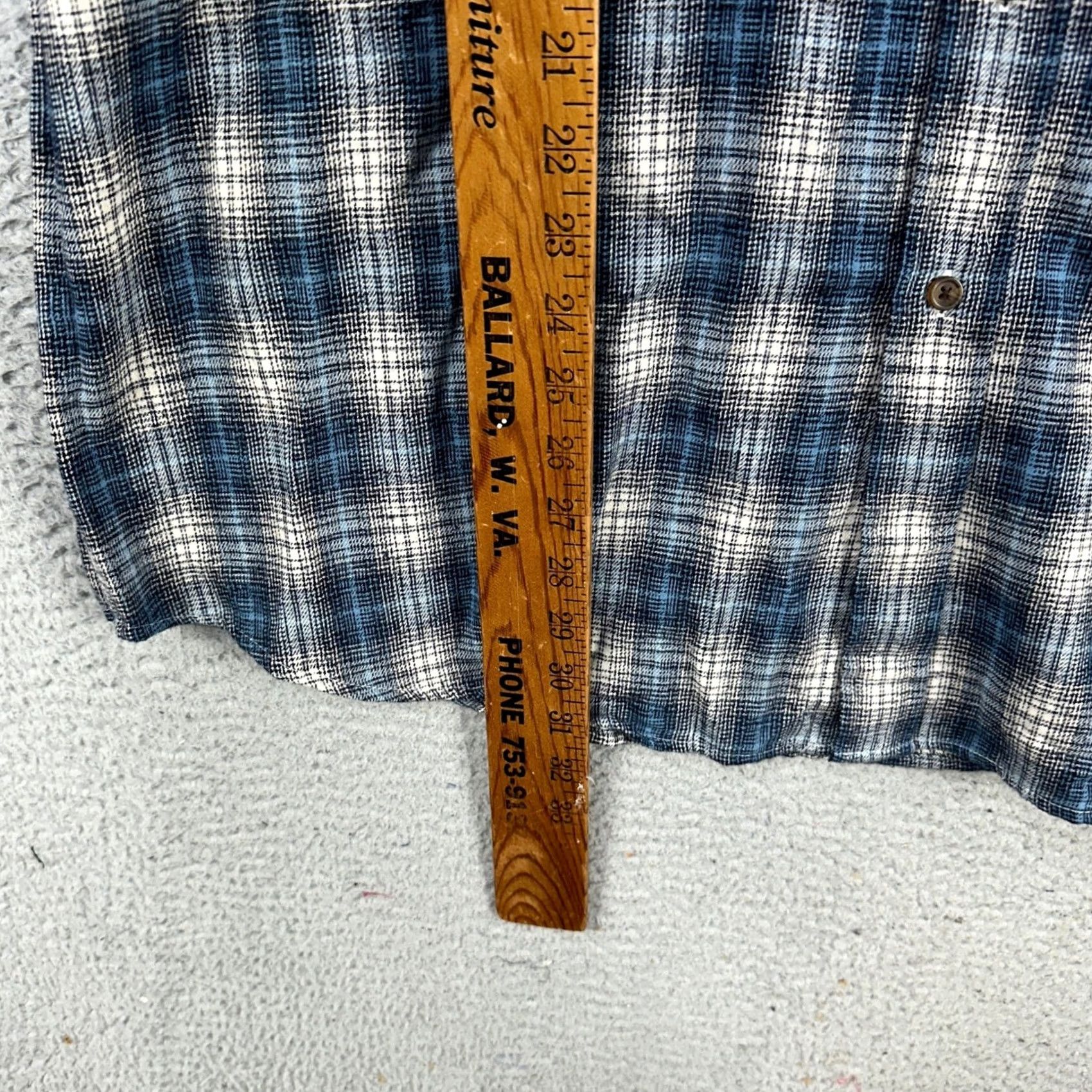 Vintage Saddlebred Mens Button Down Shirt 2XL Blue Plaid Pocket Long Sleeve Cotton NEW Size US XXL / EU 58 / 5 - 7 Thumbnail