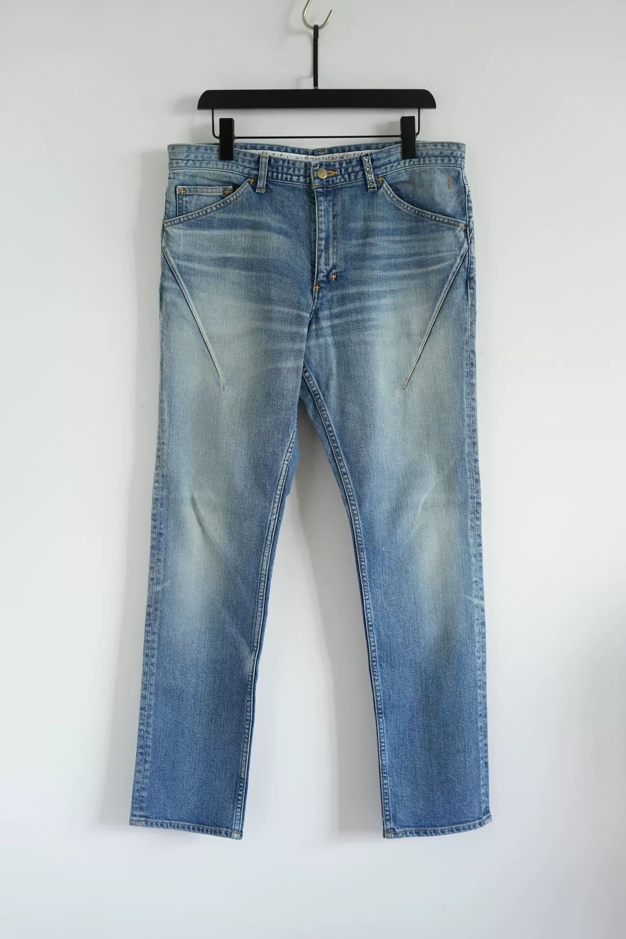 Number (N)ine washed denim pants with musical print Size US 30 / EU 46 - 1 Thumbnail