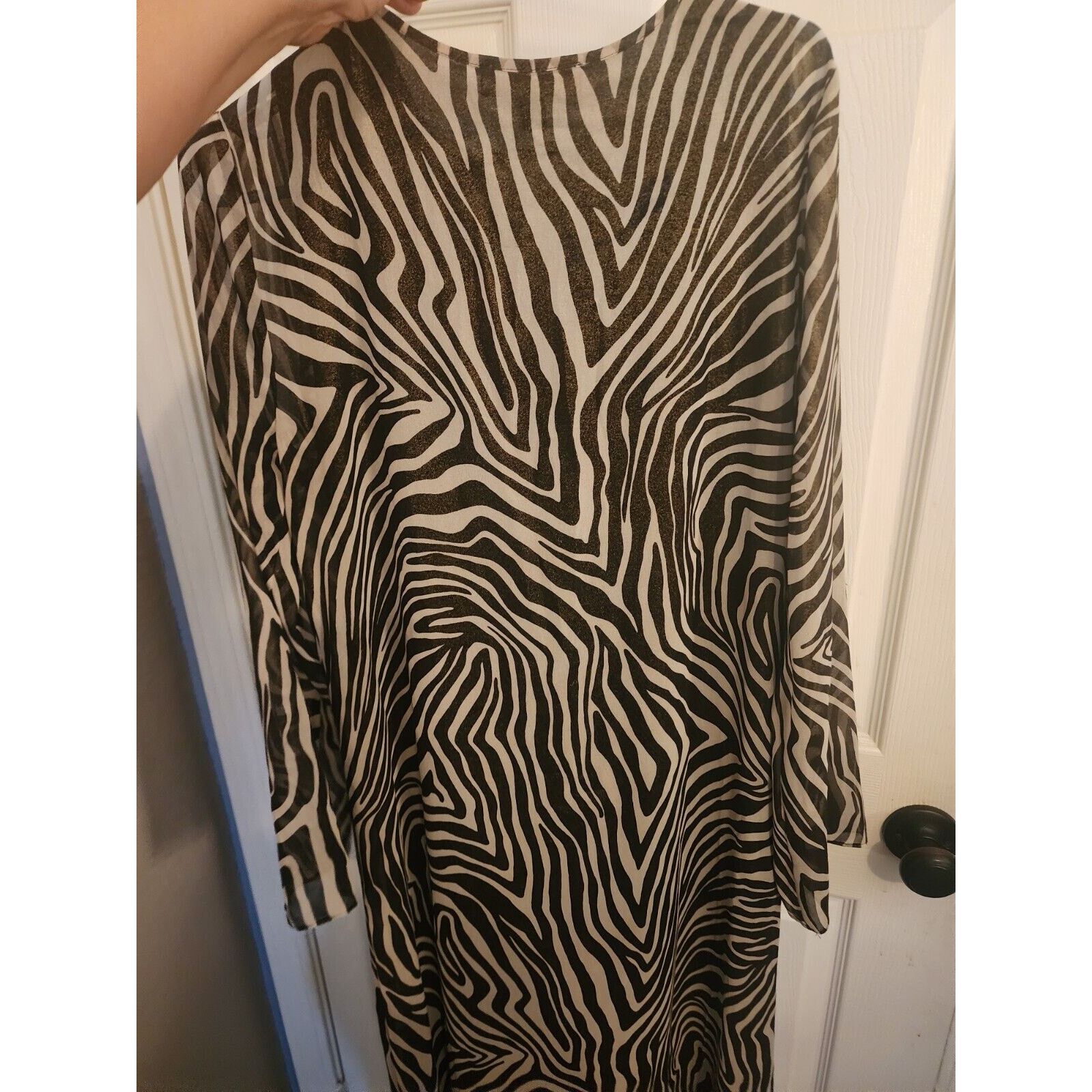 Michael Kors Michael Kors Sheer Long Dress Womens Med. Animal Print Size M / US 6-8 / IT 42-44 - 6 Thumbnail