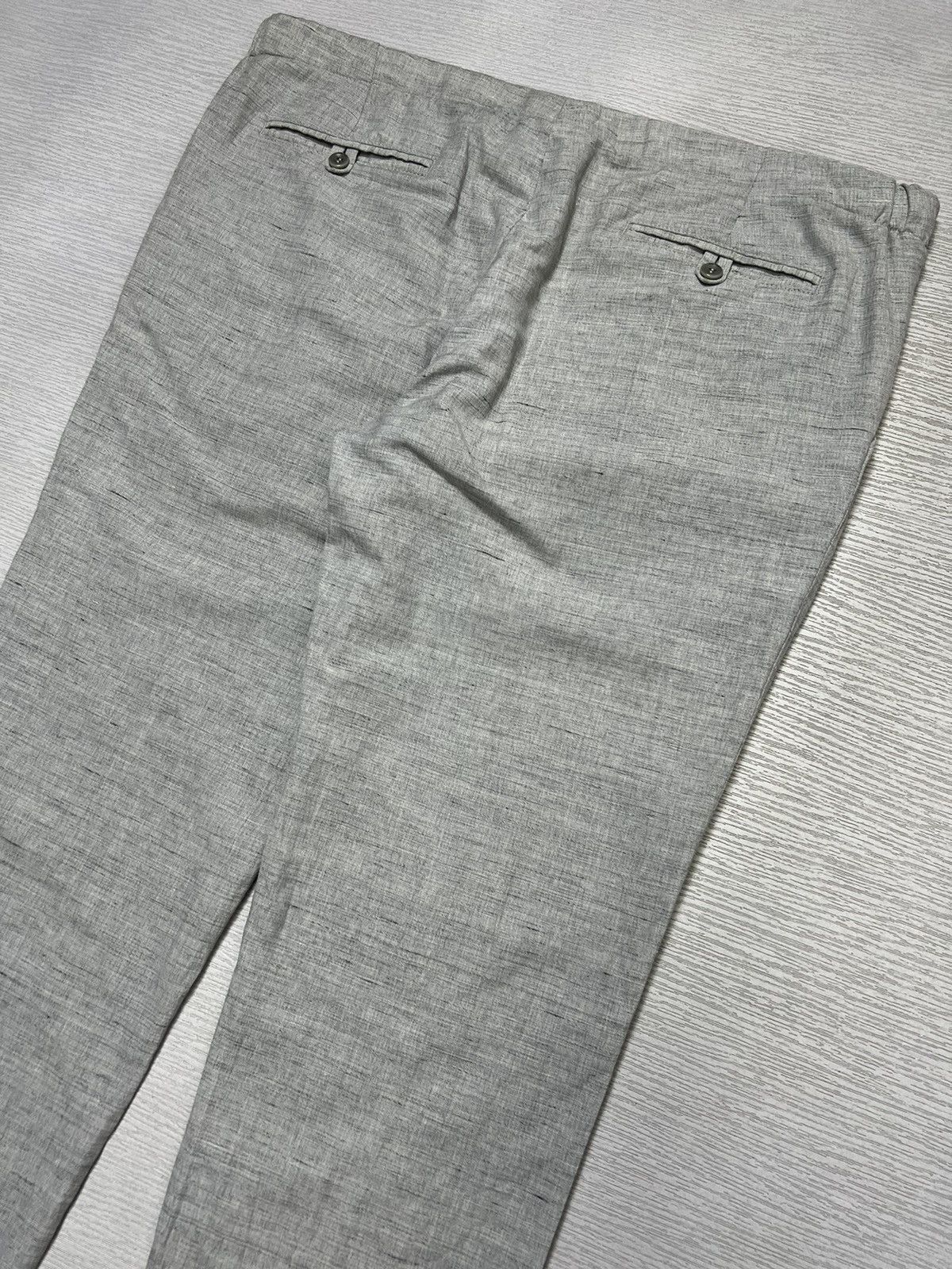 Loro Piana Loro Piana - Flax Virgin Wool Linen Blend Drawstring Trouser Size US 40 / EU 56 - 12 Thumbnail