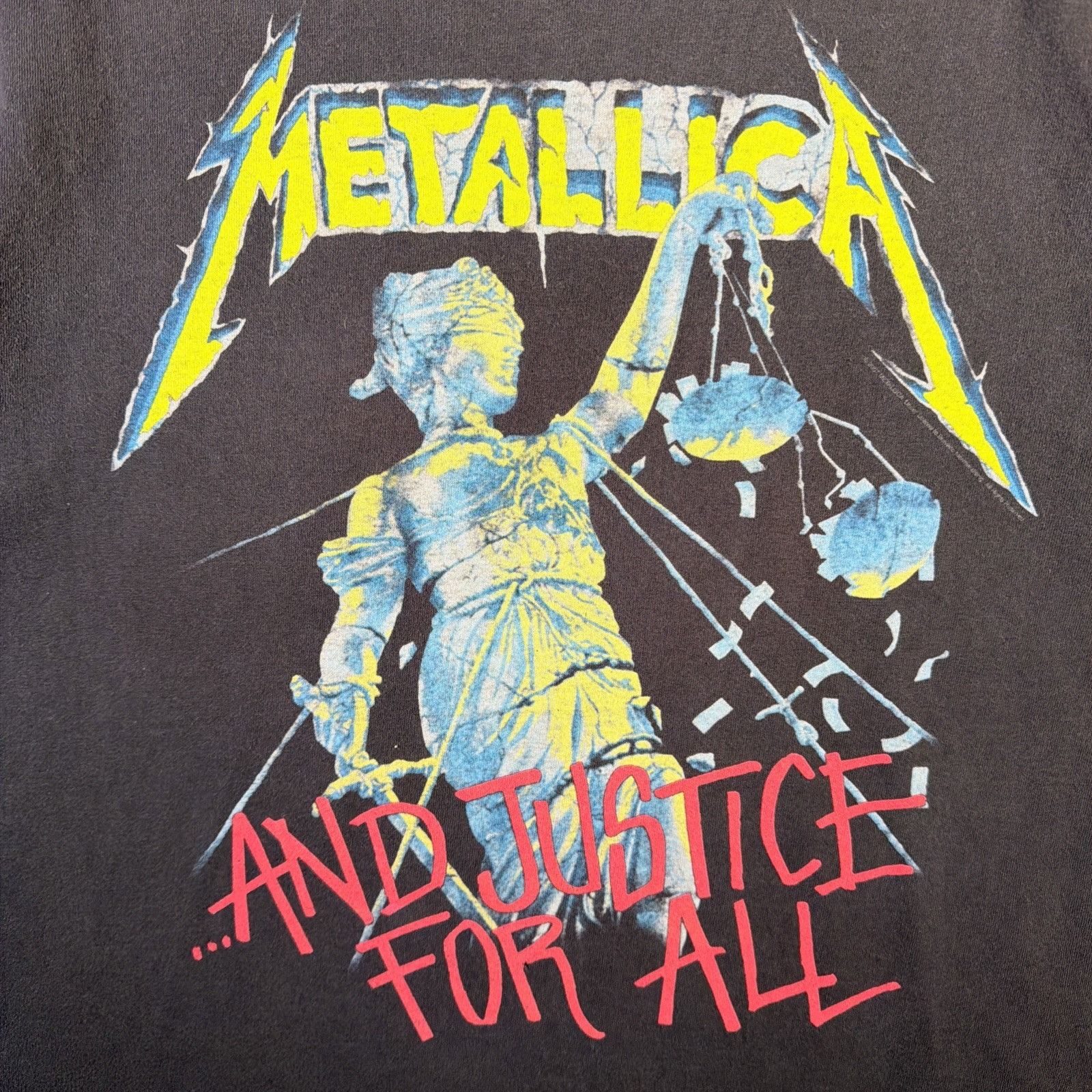 Band Tees Vintage Metallica Shirt Mens Large Black 90s Justice For All Size US L / EU 52-54 / 3 - 5 Thumbnail