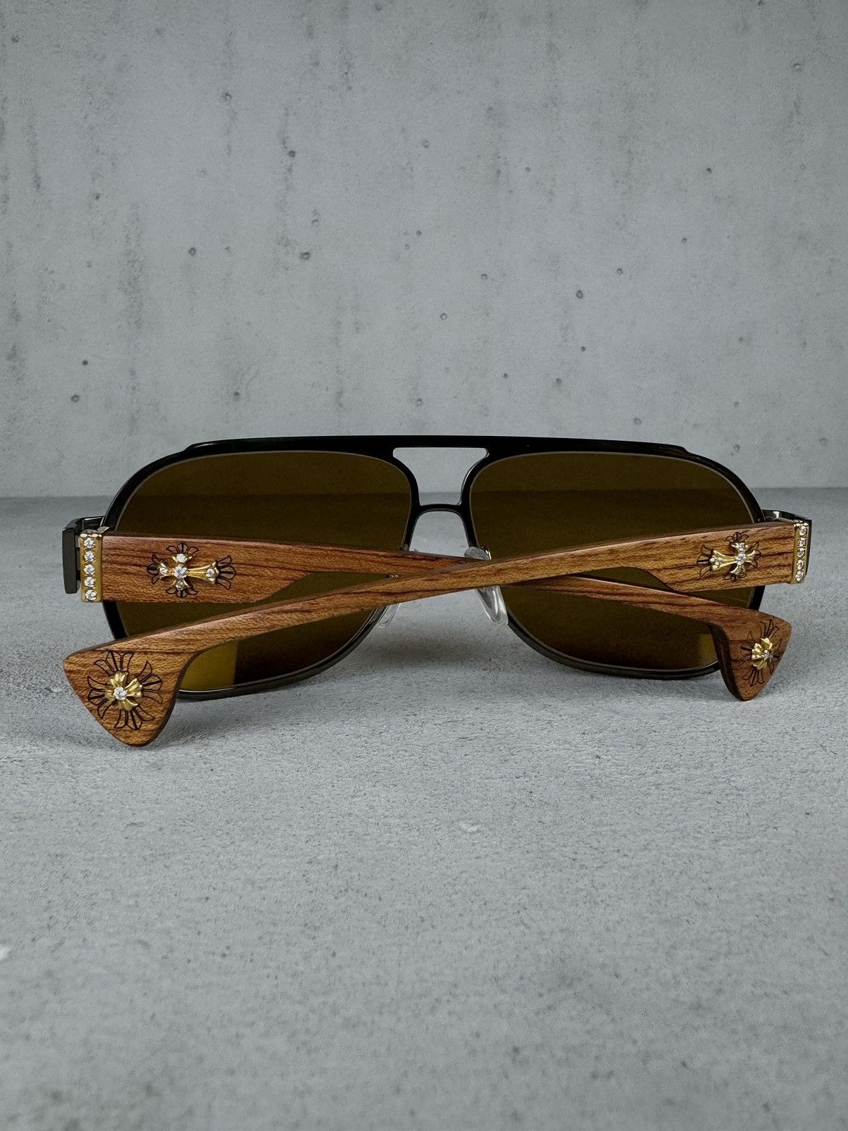 Chrome Hearts Chrome Hearts Diamond 18k Gold “THE BROWN” Sunglasses Size ONE SIZE - 3 Thumbnail