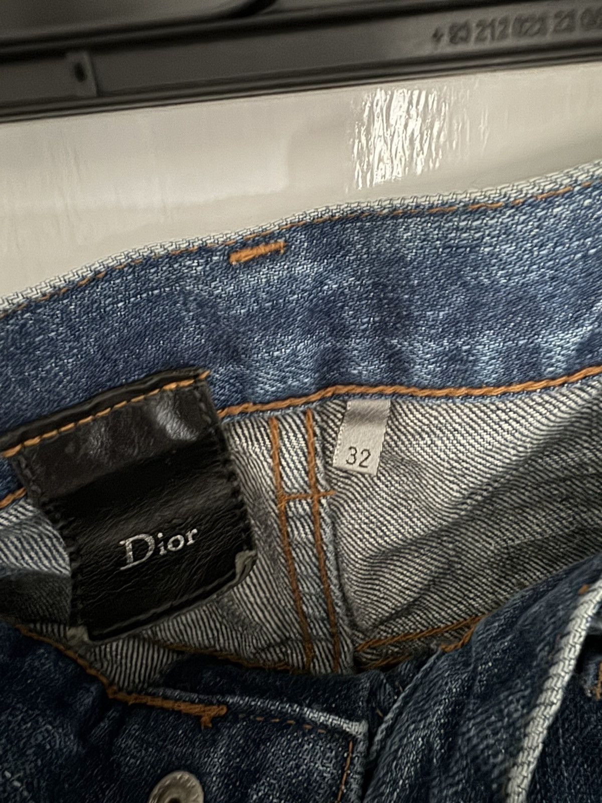 Dior Hedi Slimane 2006-2007 Blue Clawmark Jeans Size US 32 / EU 48 - 6 Thumbnail
