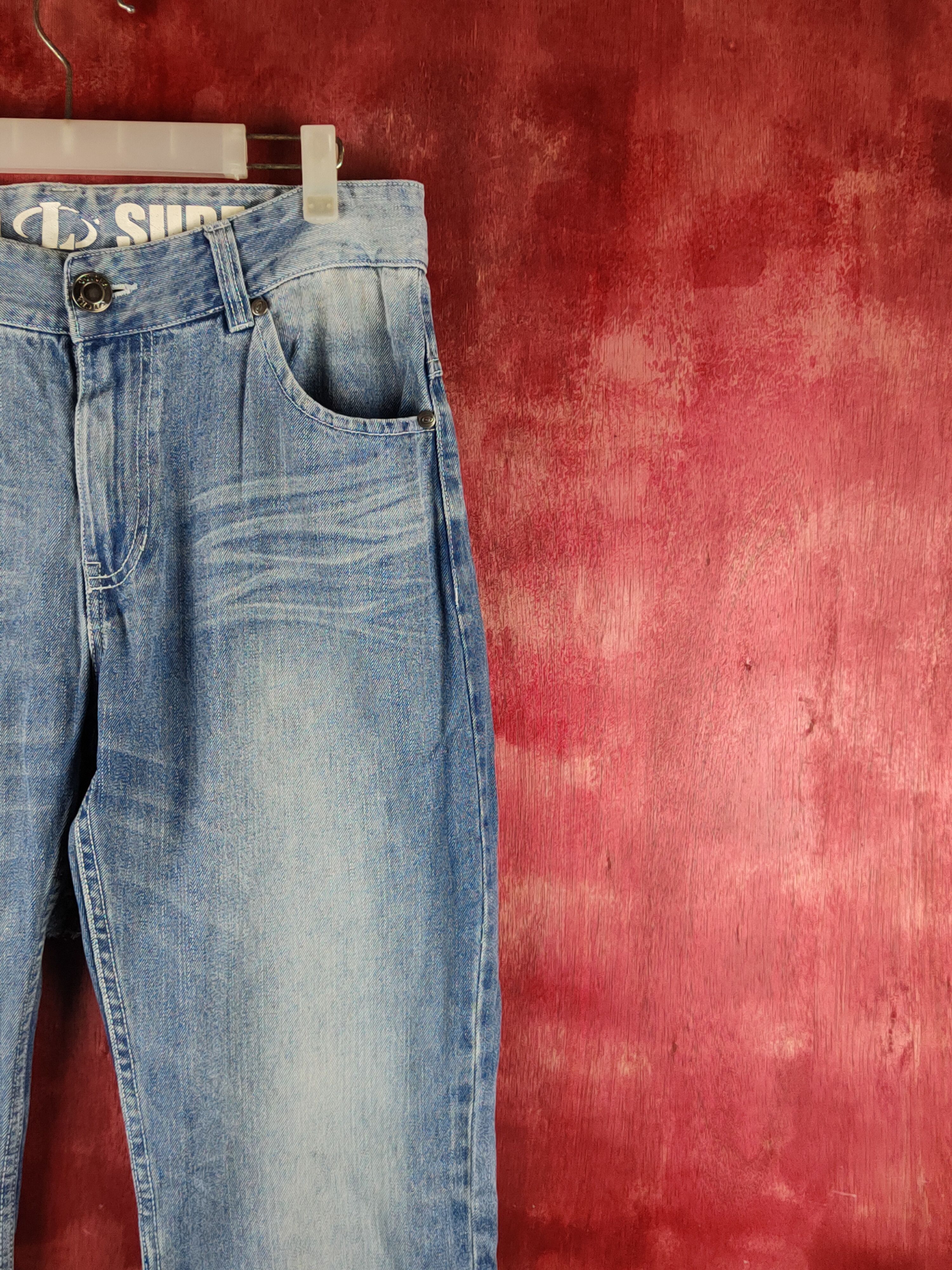 Gotcha Gotcha Blue Faded Surf Distressed Ripped Jeans #S2334 Size US 32 / EU 48 - 5 Thumbnail