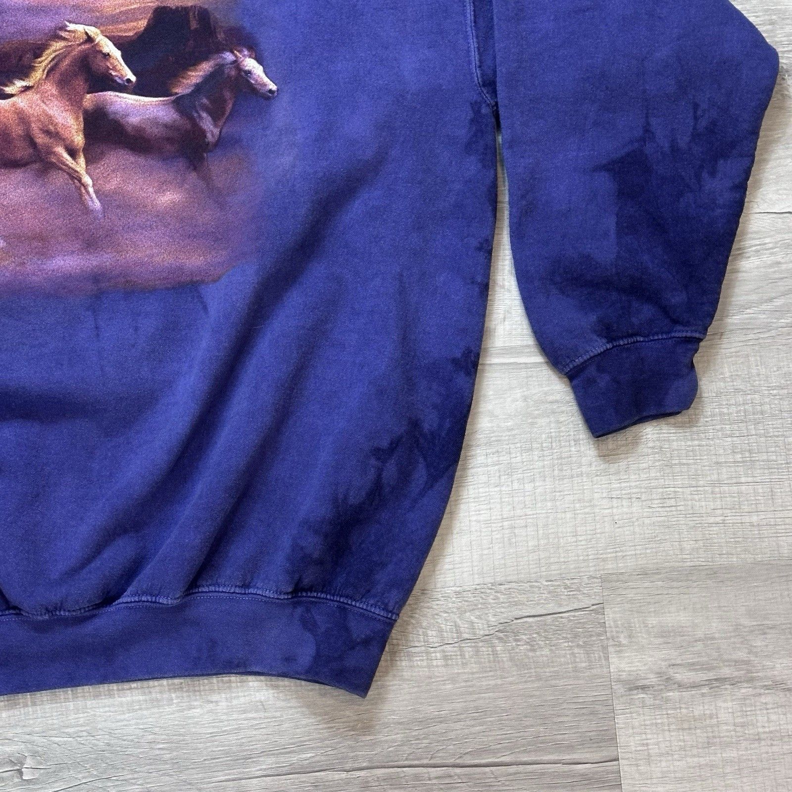 Gildan Vintage Y2K Gildan Crewneck Sweatshirt Wild Horses Purple Size US XXL / EU 58 / 5 - 3 Thumbnail