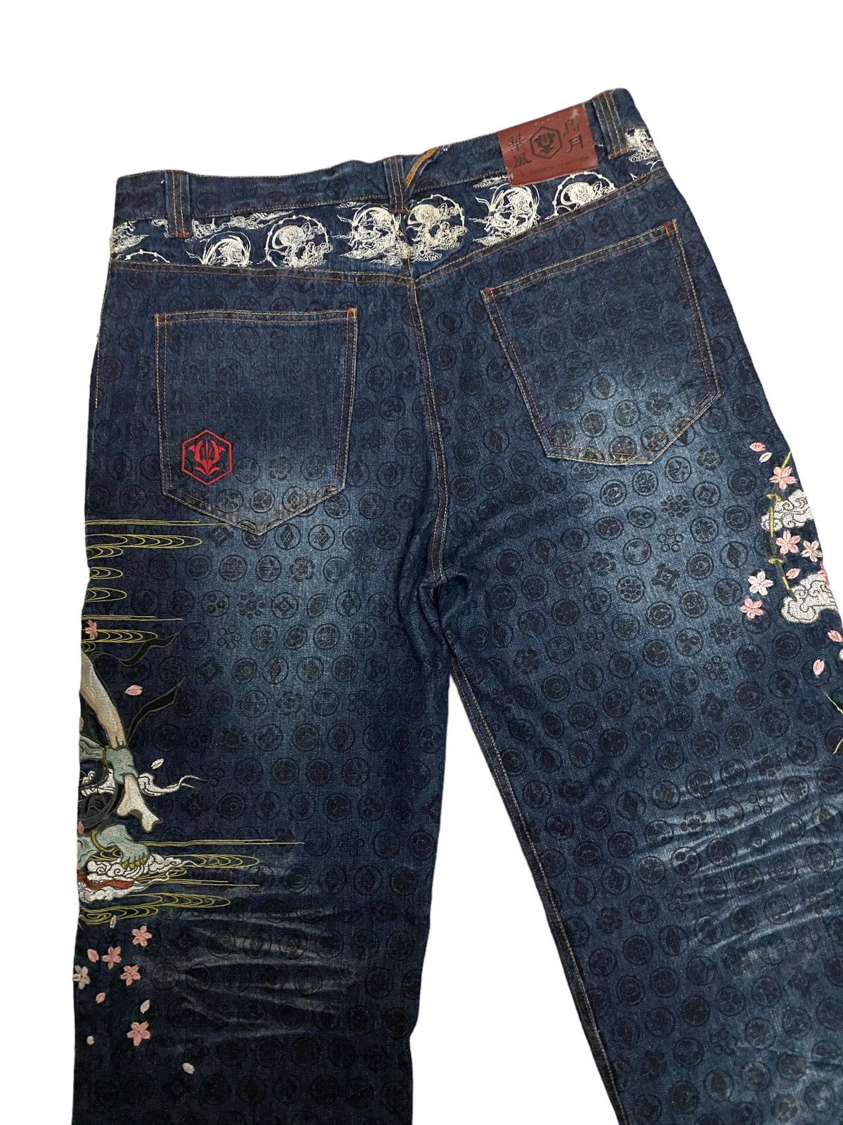 Vintage vintage The Japanese Tradition Embroided Denim Jeans Size US 38 / EU 54 - 4 Thumbnail