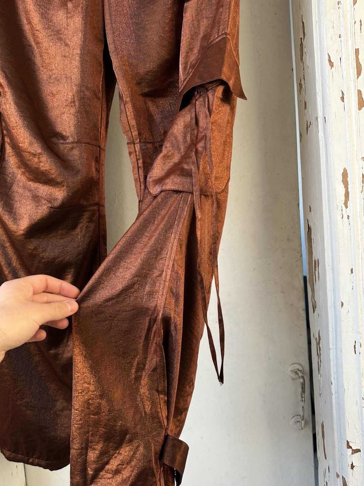 20471120 × Beauty Beast × Vintage Vintage Cargo Bondage Bronze Pants Size 32" / US 10 / IT 46 - 6 Thumbnail
