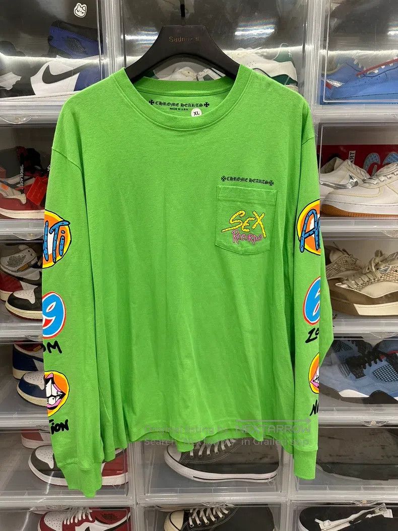 Chrome Hearts CHROME HEARTS Size XL Mattyboy graffiti Apple Green Long Sl Size US XL / EU 56 / 4 - 1 Thumbnail