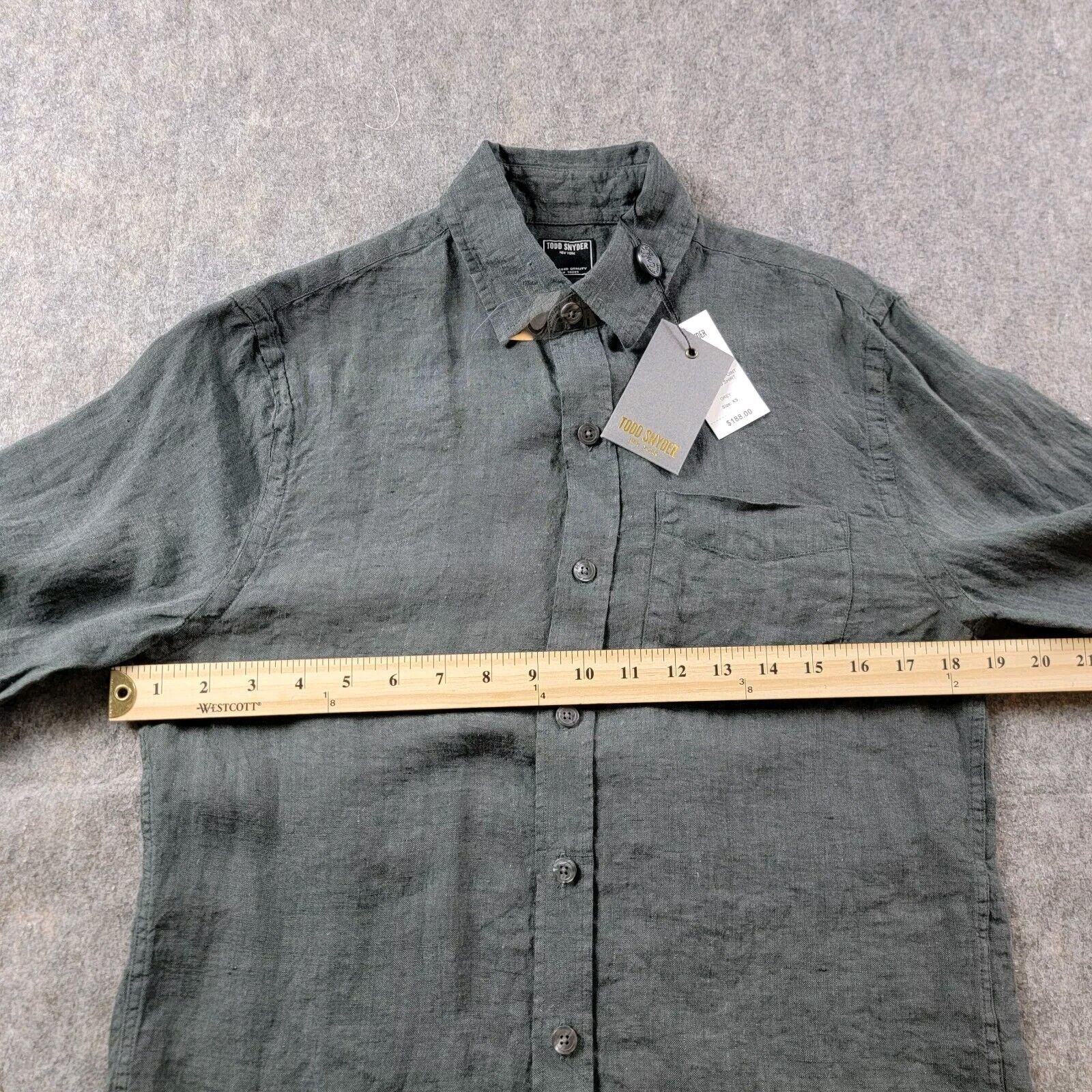 Todd Snyder Todd Snyder Linen Button Down Shirt size XS Grey Size US XS / EU 42 / 0 - 3 Thumbnail
