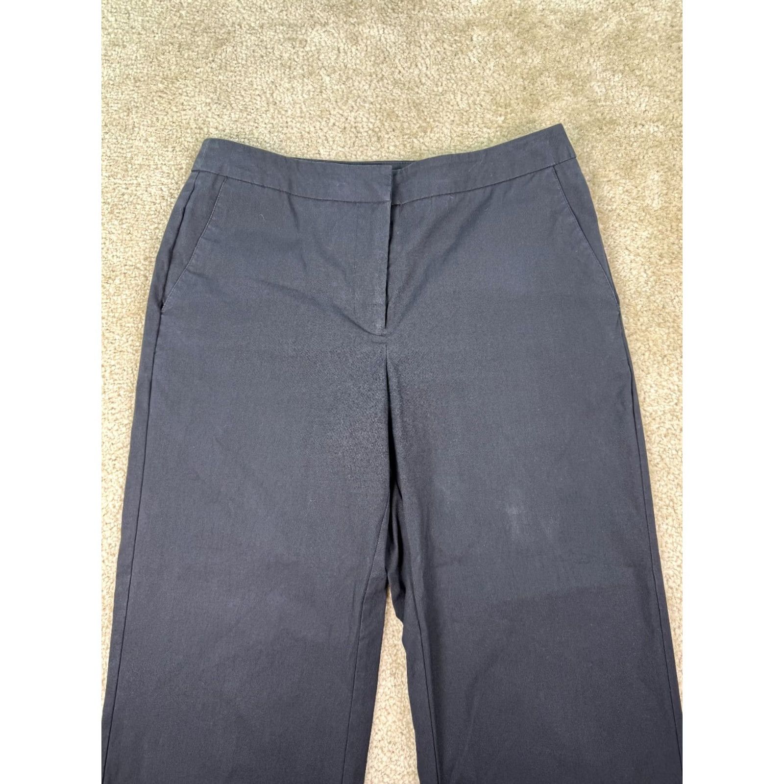 Vintage New York Company Women Pants Black Cropped Wide Leg Career Trousers Size 4 90s Size 27" / US 4 / IT 40 - 2 Thumbnail