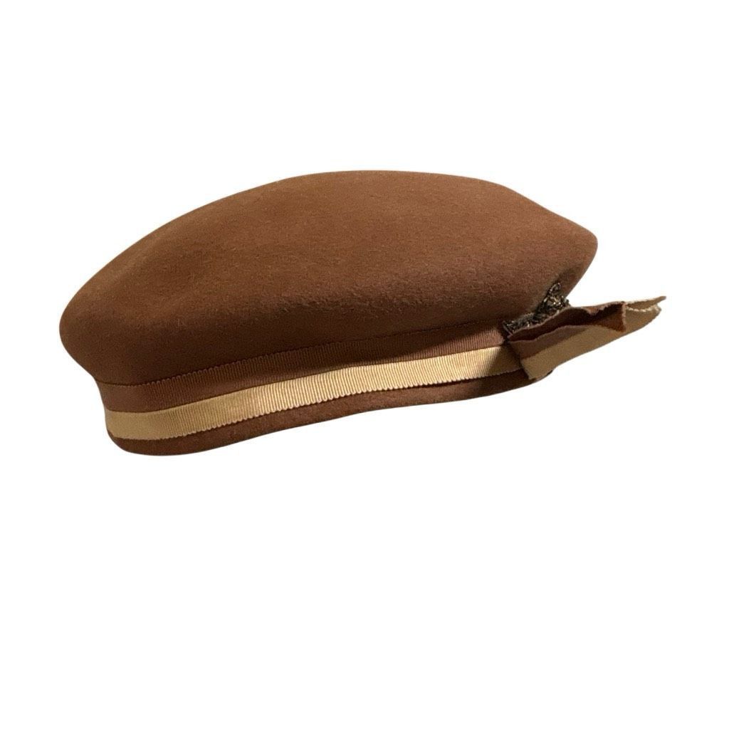 Vintage Donnybrook Amy New York Brown Vintage Beret Embroidered Bee Size ONE SIZE - 2 Thumbnail