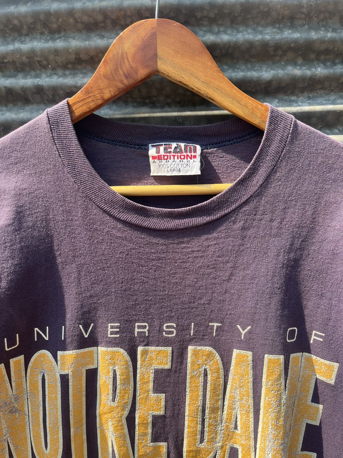 Vintage Thrashed faded notre dame team Distressed Size US L / EU 52-54 / 3 - 2 Thumbnail