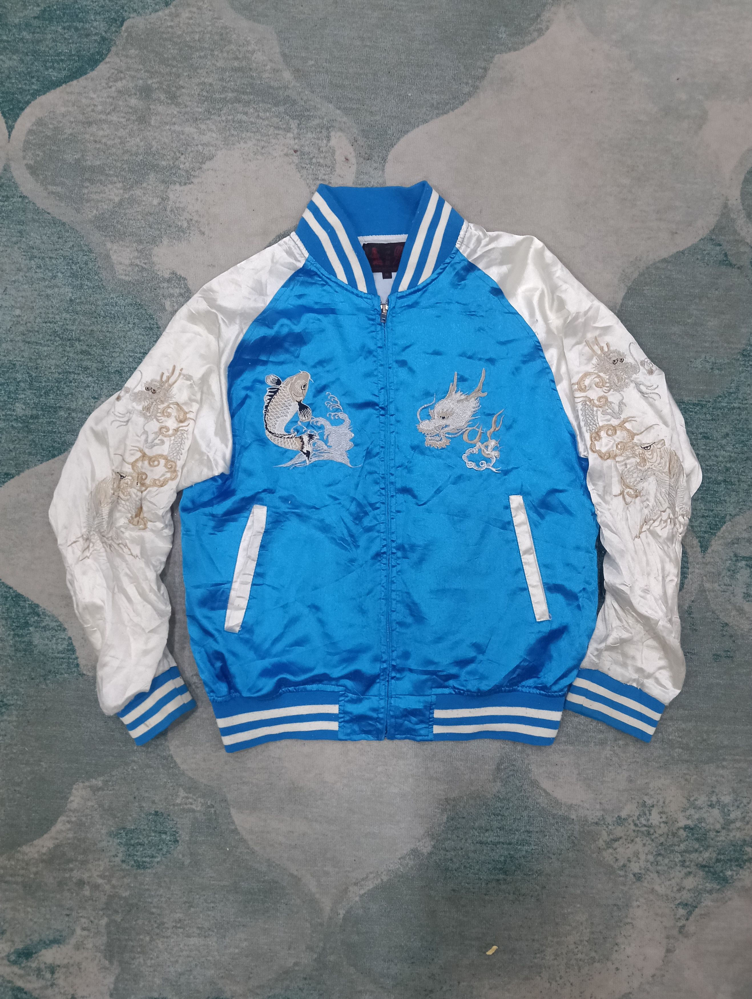 Japanese Brand Vintage Sukajan Fish N Dragon Size US M / EU 48-50 / 2 - 1 Thumbnail