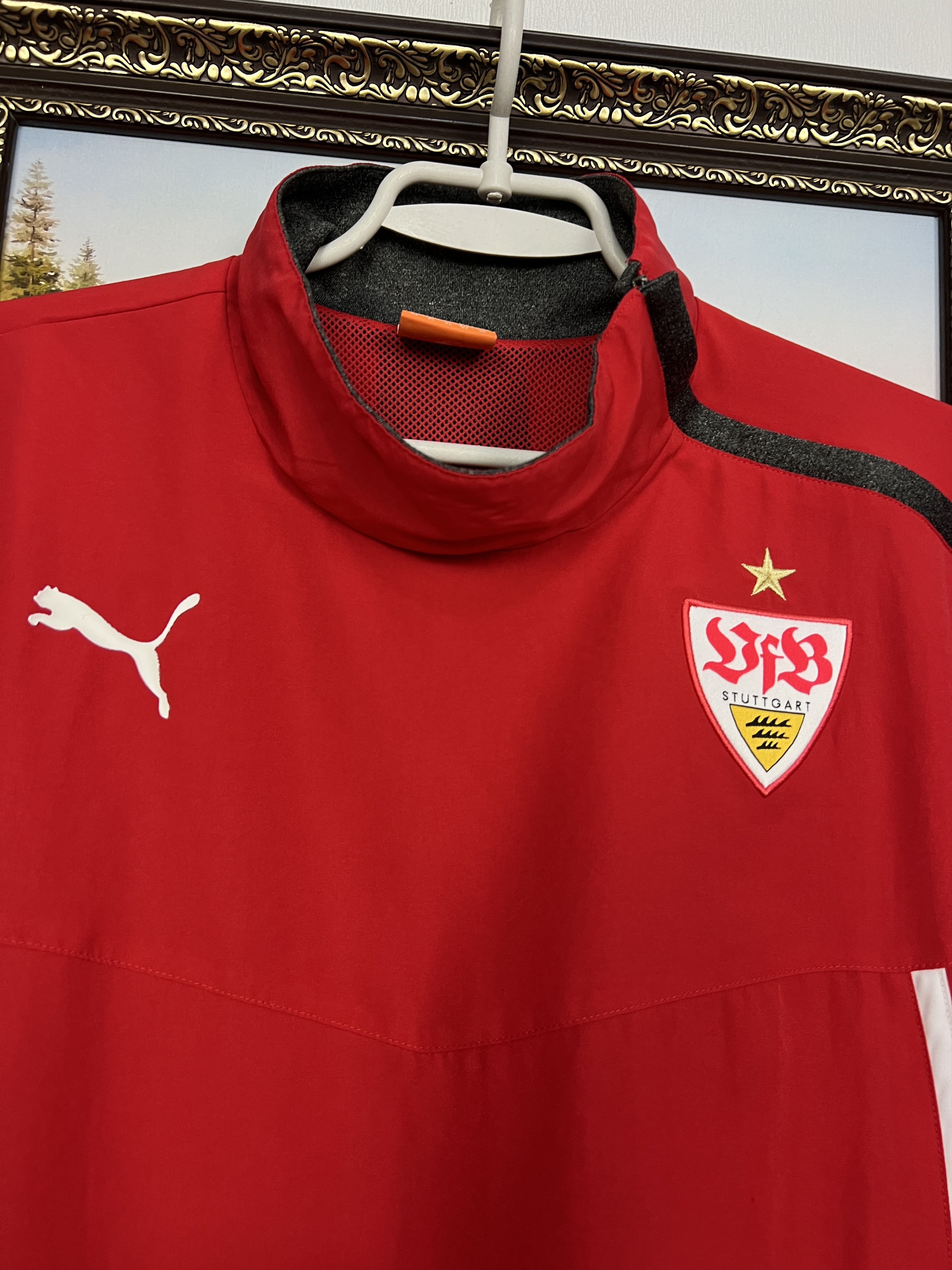 Puma Stuttgart Football Jacket Soccer Track Top Train Sweatshirt Size US XL / EU 56 / 4 - 3 Thumbnail