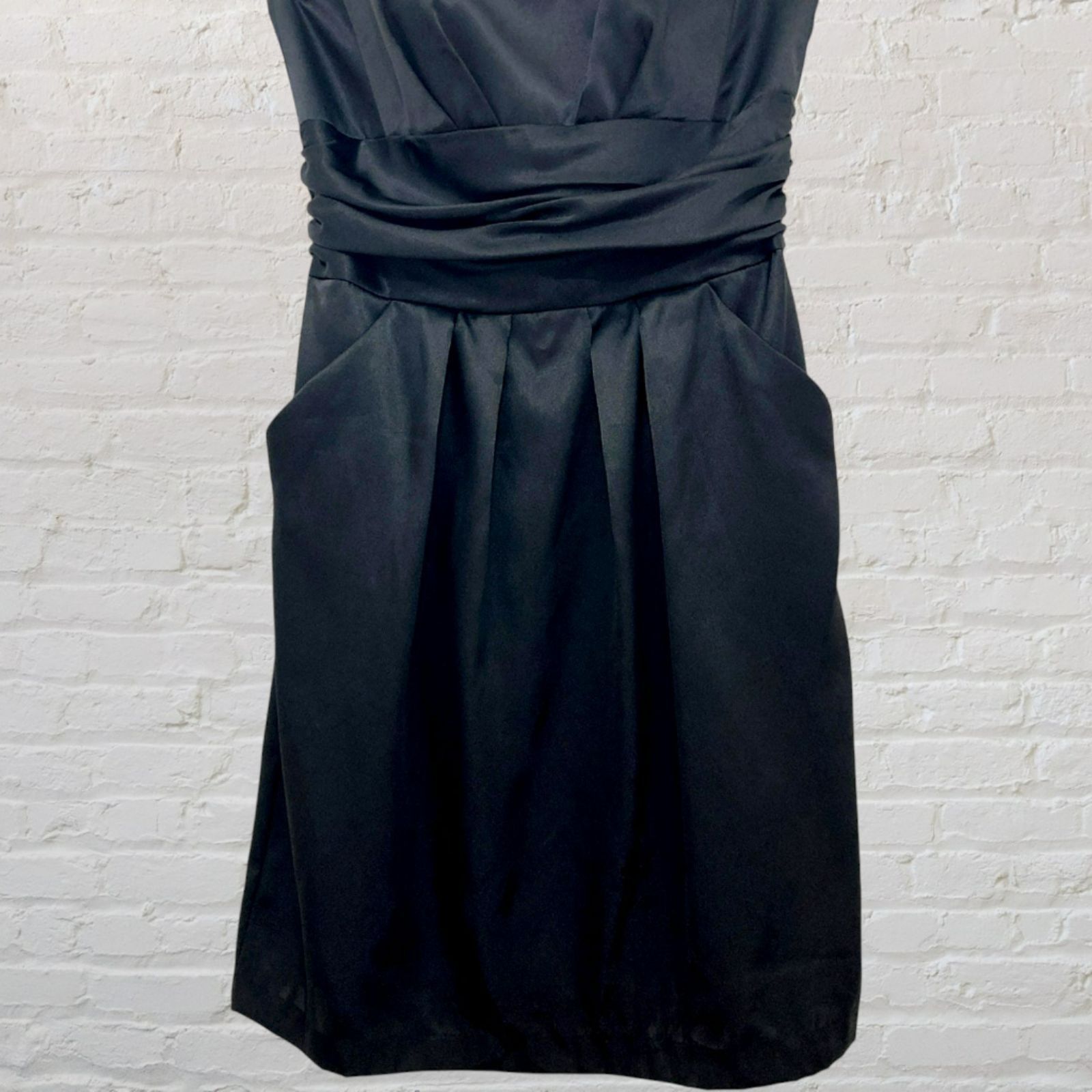 Other David's Bridal Black Satin Strapless Dress - Size 8 Size M / US 6-8 / IT 42-44 - 7 Thumbnail