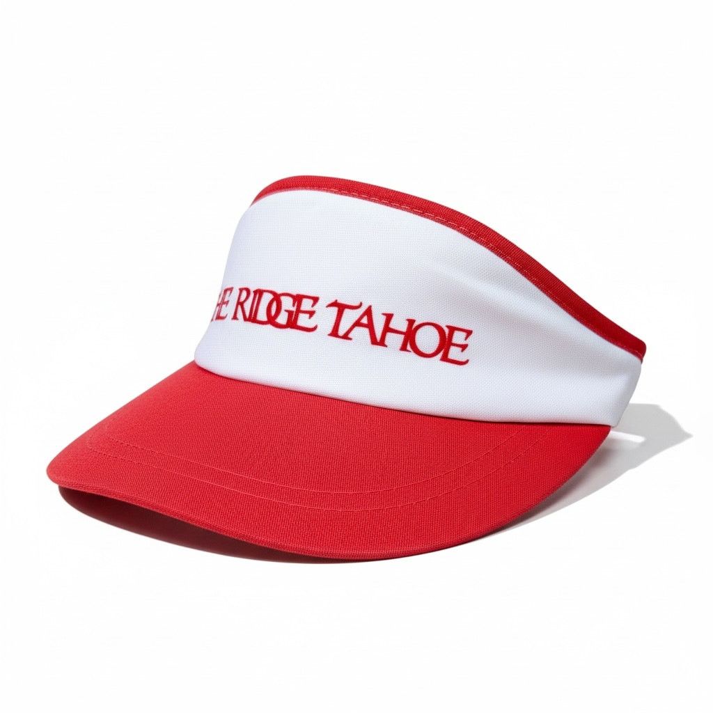 Hanes Vintage 80s The Ridge Tahoe Ski Resort Red White Hanes Visor Size ONE SIZE - 1 Thumbnail